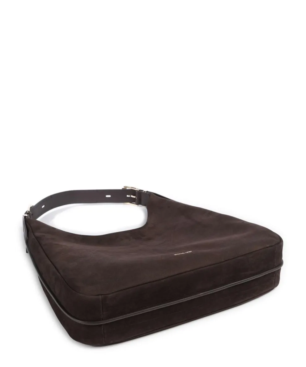 Nolita Large Hobo bag brushed cow leather dark brown