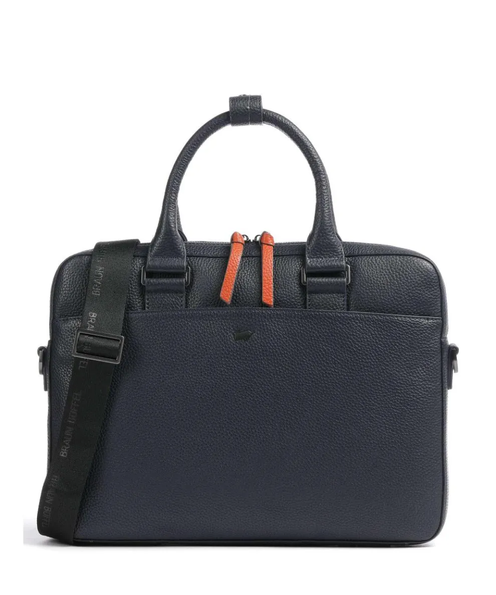 Novara Briefcase 15″ grained cow leather navy