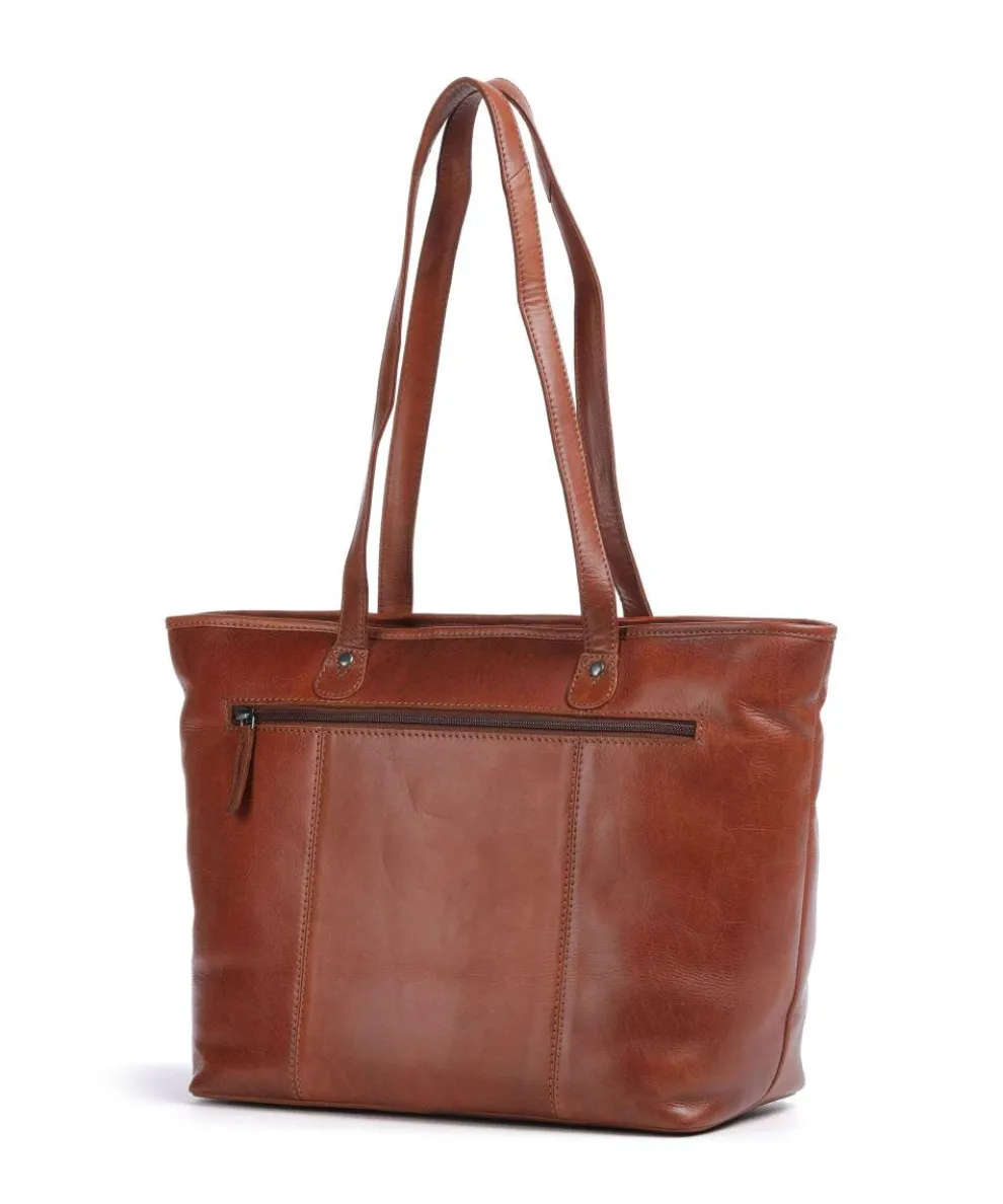 Novum Astano Tote bag 14″ grained leather cognac