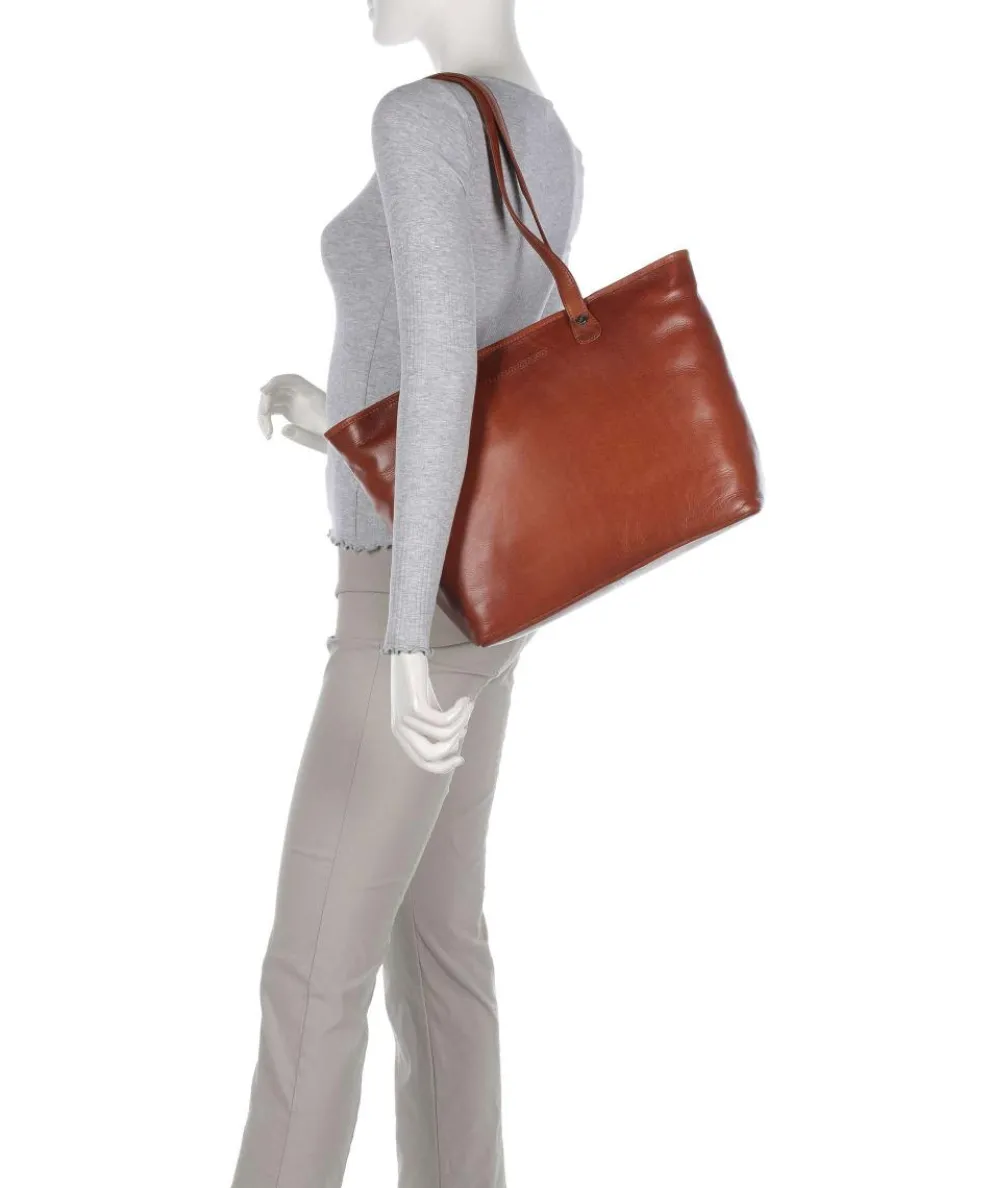 Novum Astano Tote bag 14″ grained leather cognac