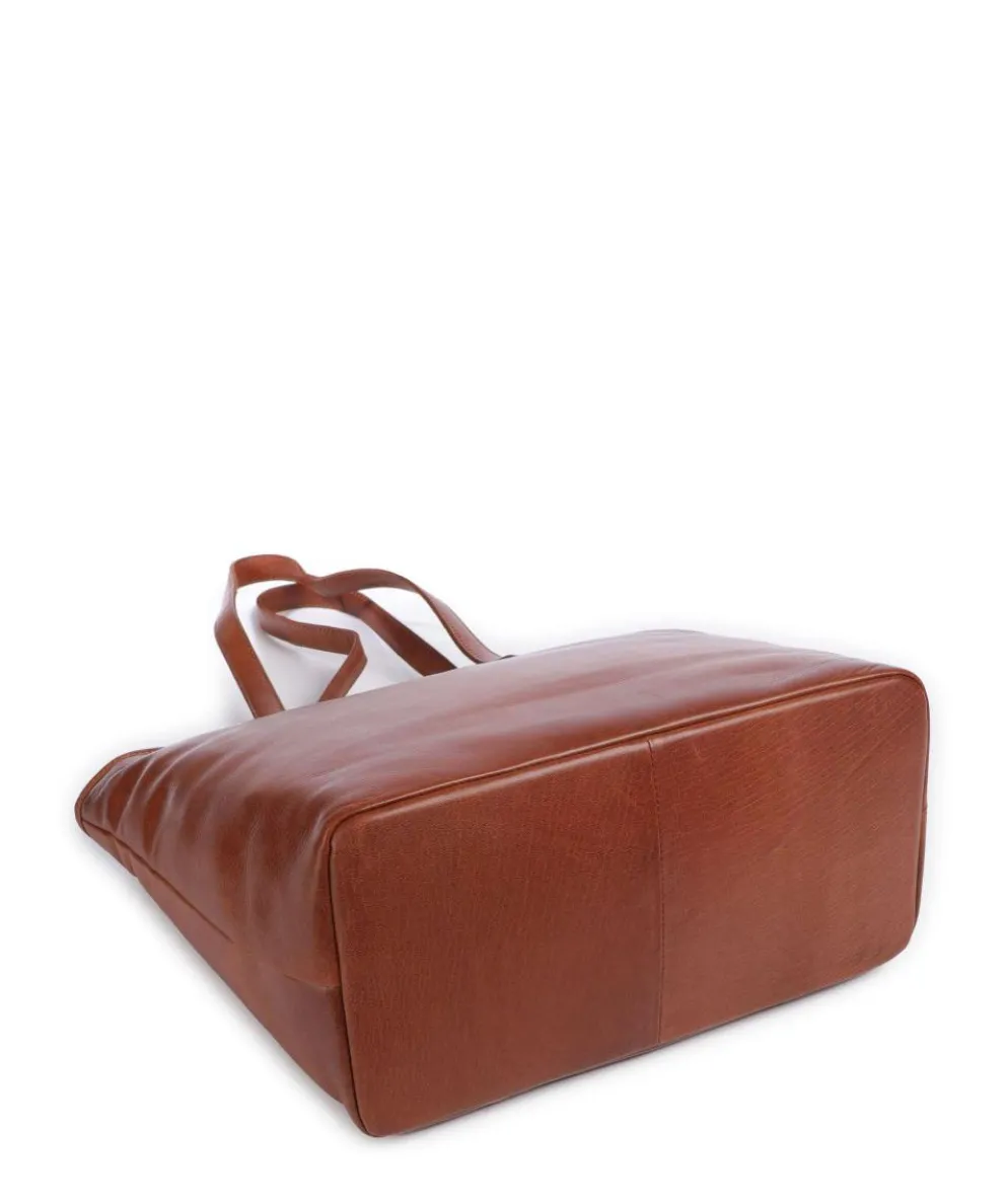 Novum Astano Tote bag 14″ grained leather cognac