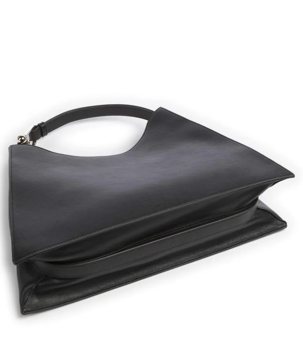 Nuvola L Hobo bag fine grain leather black