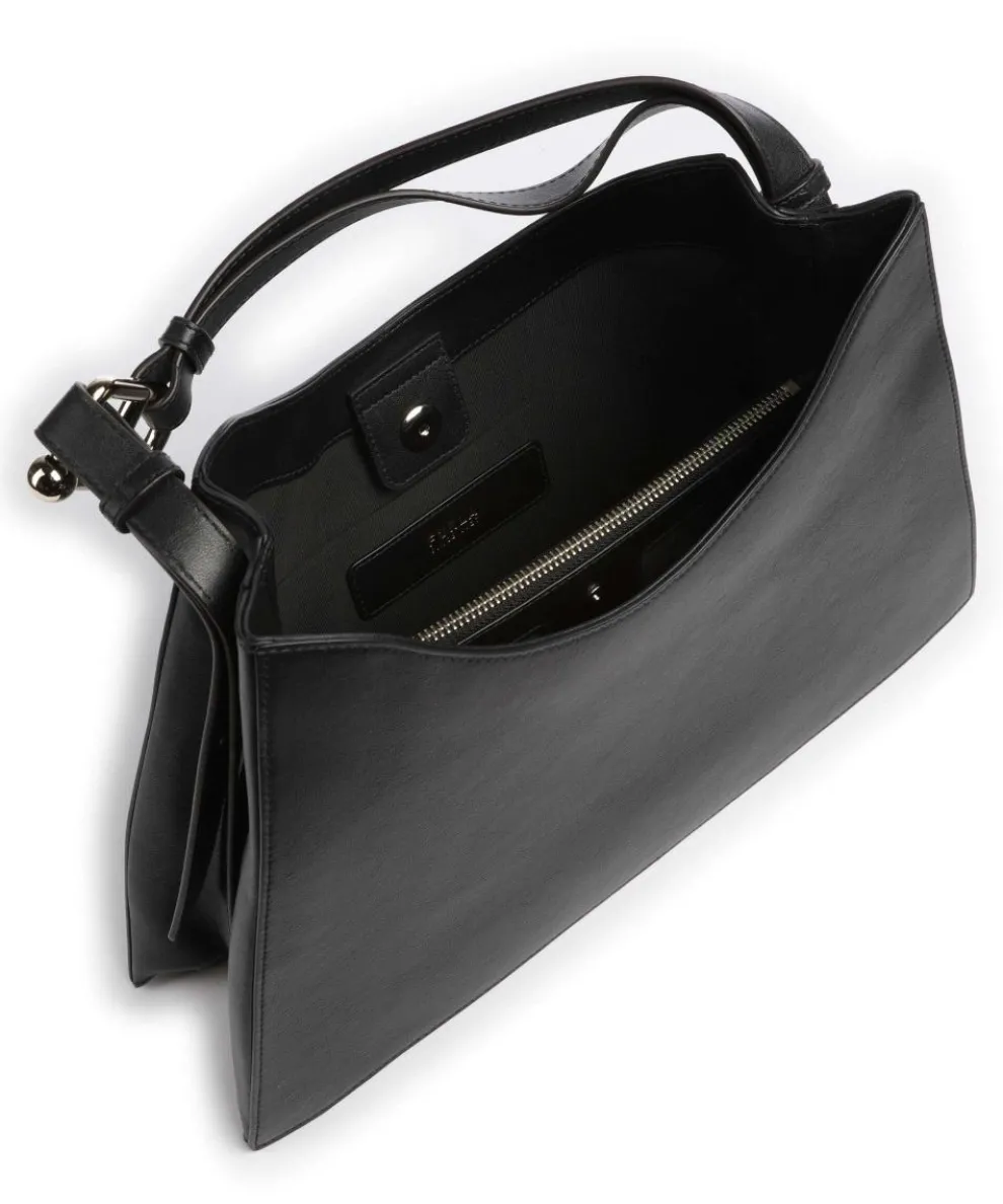 Nuvola L Hobo bag fine grain leather black