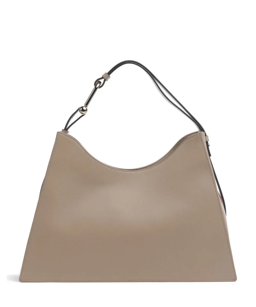 Nuvola L Hobo bag fine grain leather taupe
