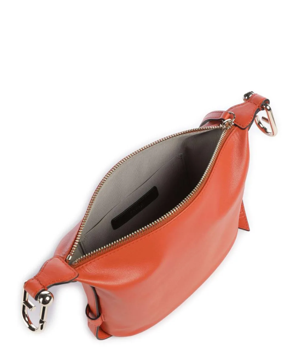 Nuvola Mini Handbag fine grain leather orange