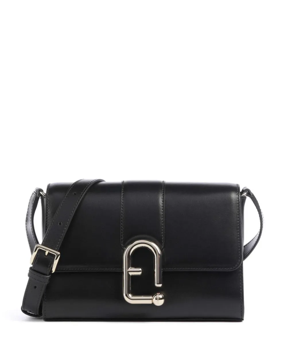 Nuvola S Crossbody bag fine grain leather black