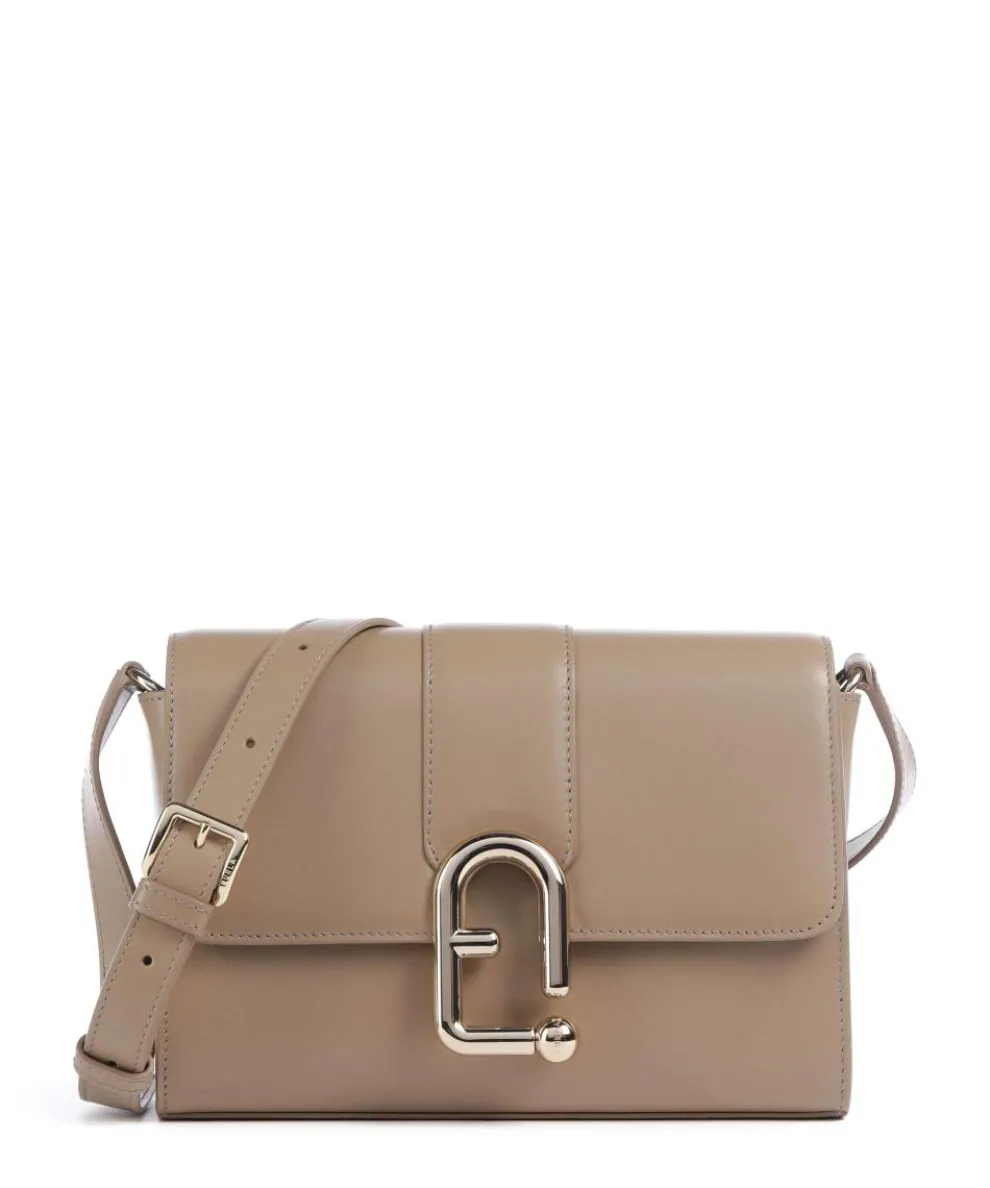 Nuvola S Crossbody bag fine grain leather taupe