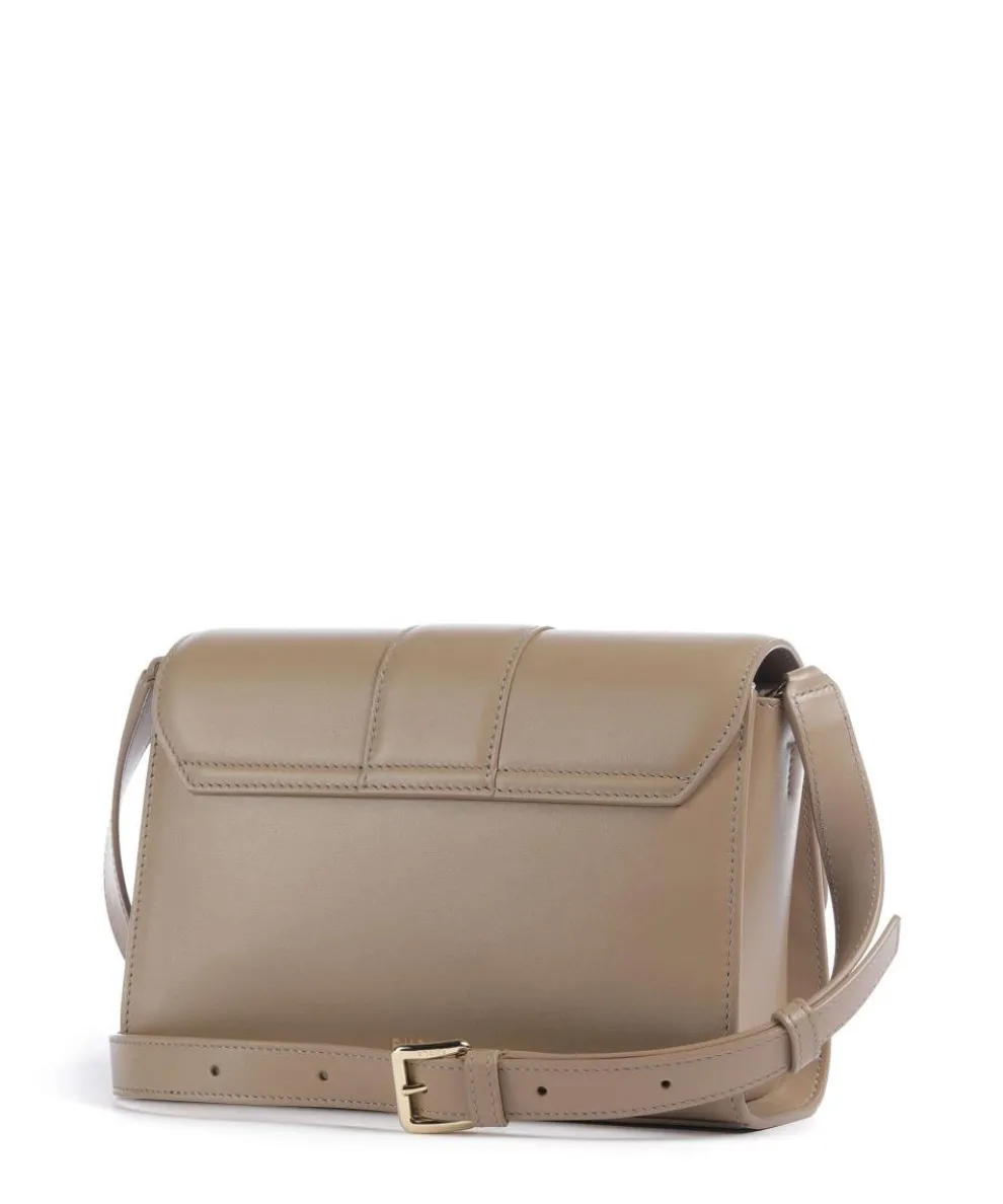 Nuvola S Crossbody bag fine grain leather taupe