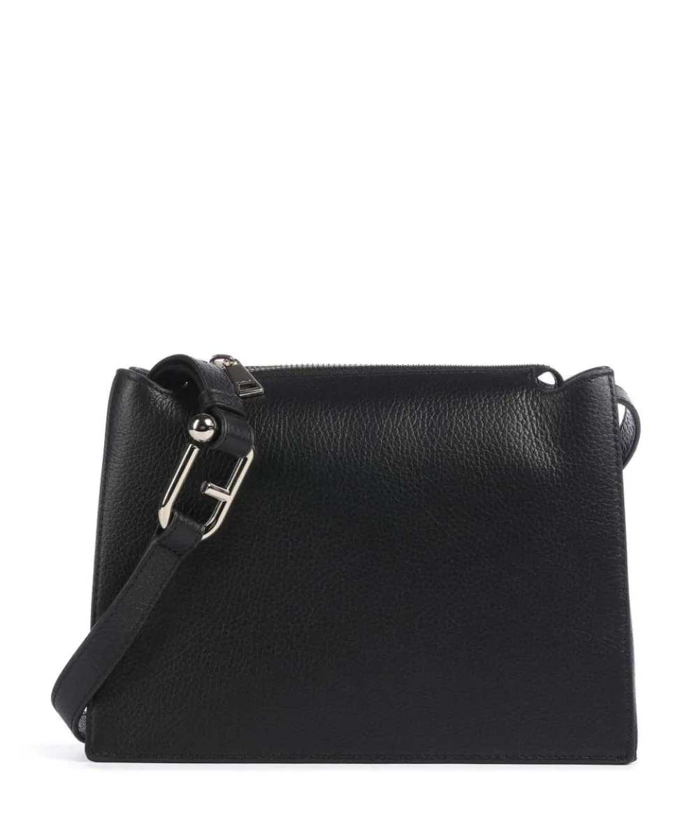 Nuvola S Crossbody bag grained leather black