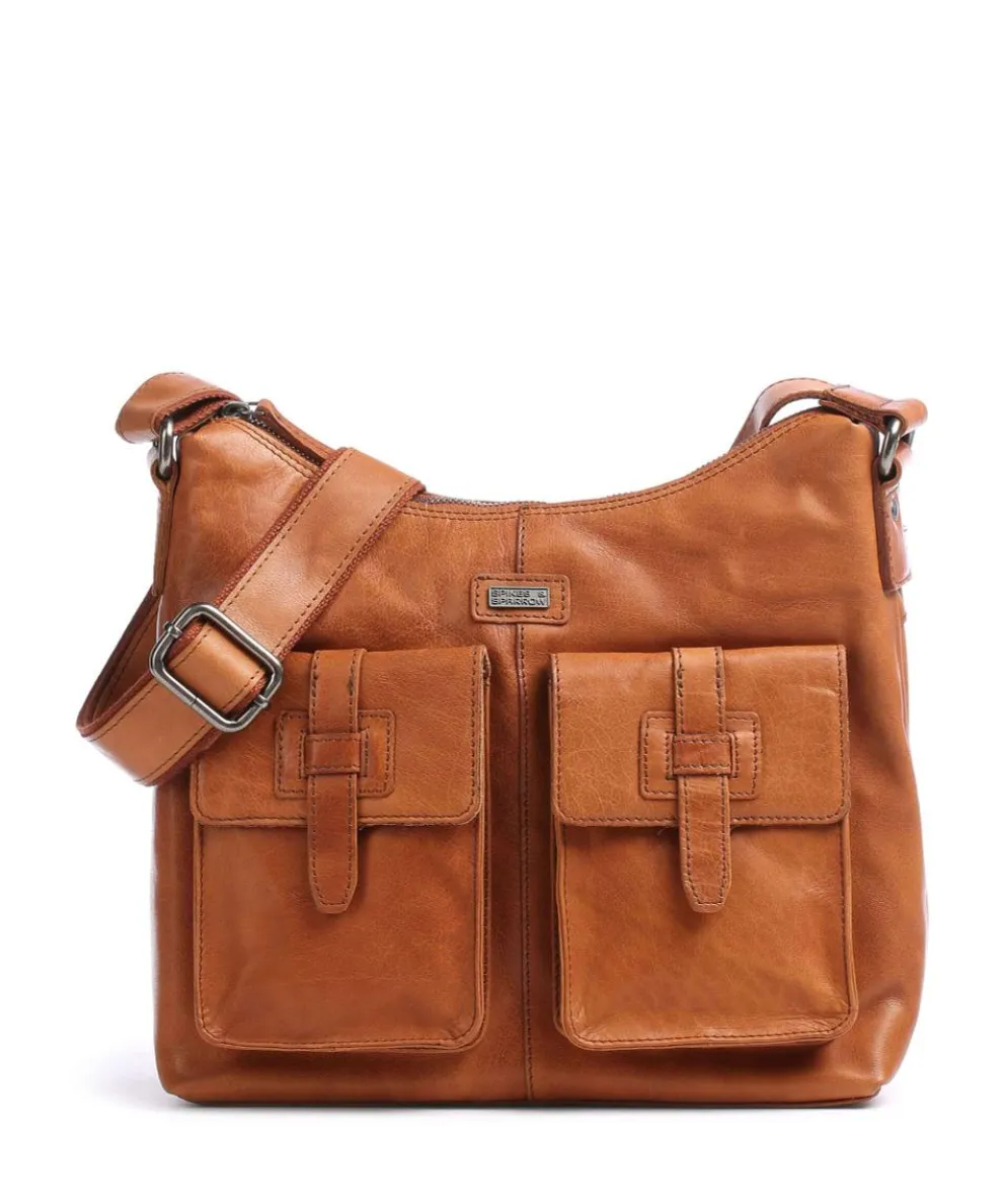 Bronco Hobo bag grained leather cognac