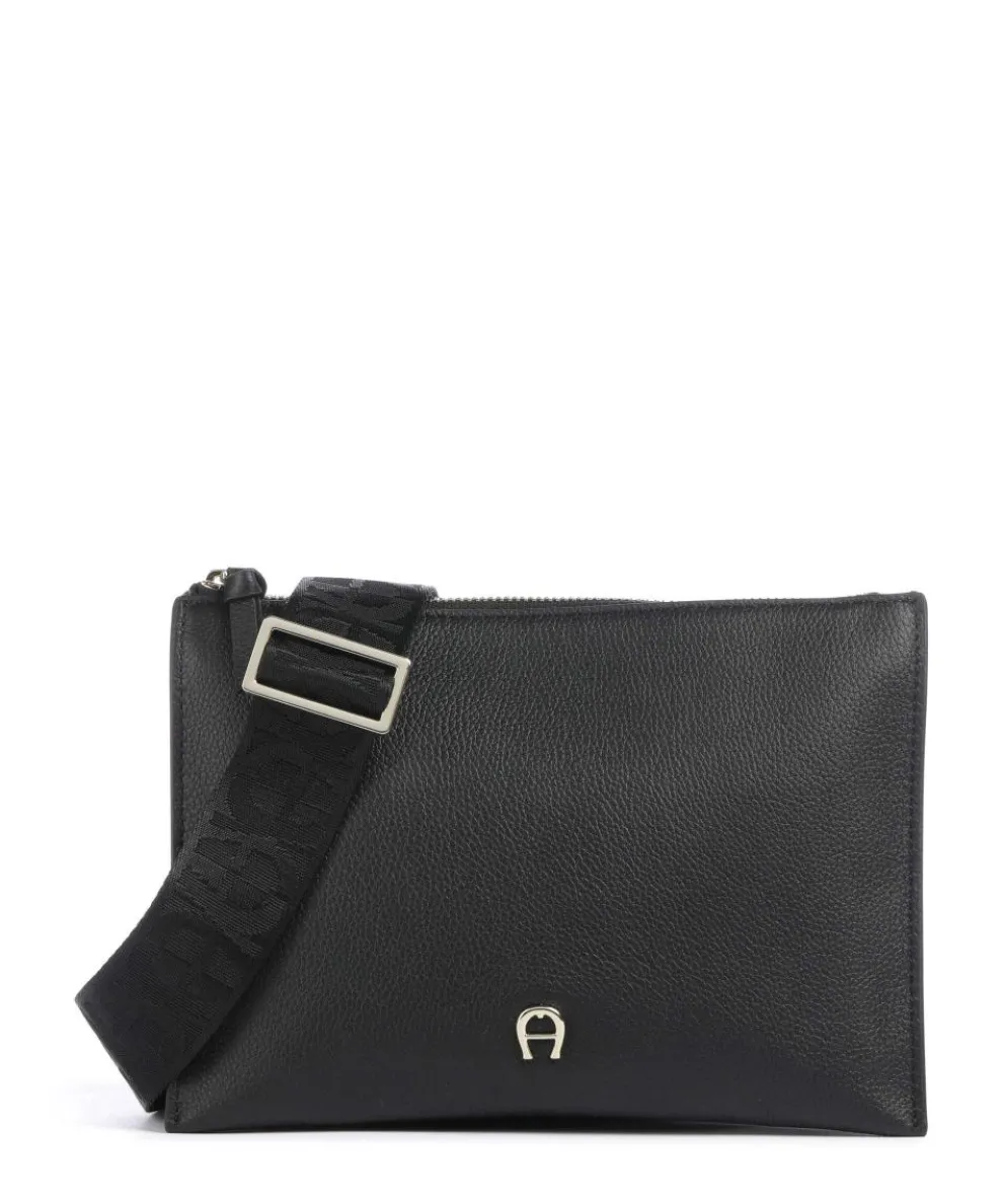 Zita Crossbody bag grained cow leather black
