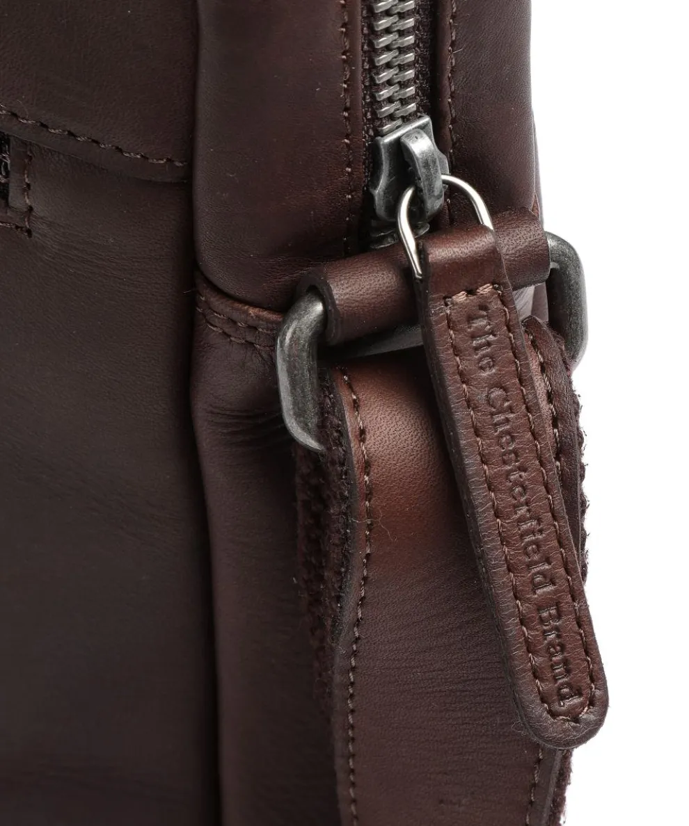Dessau Crossbody bag pull-up cow leather dark brown