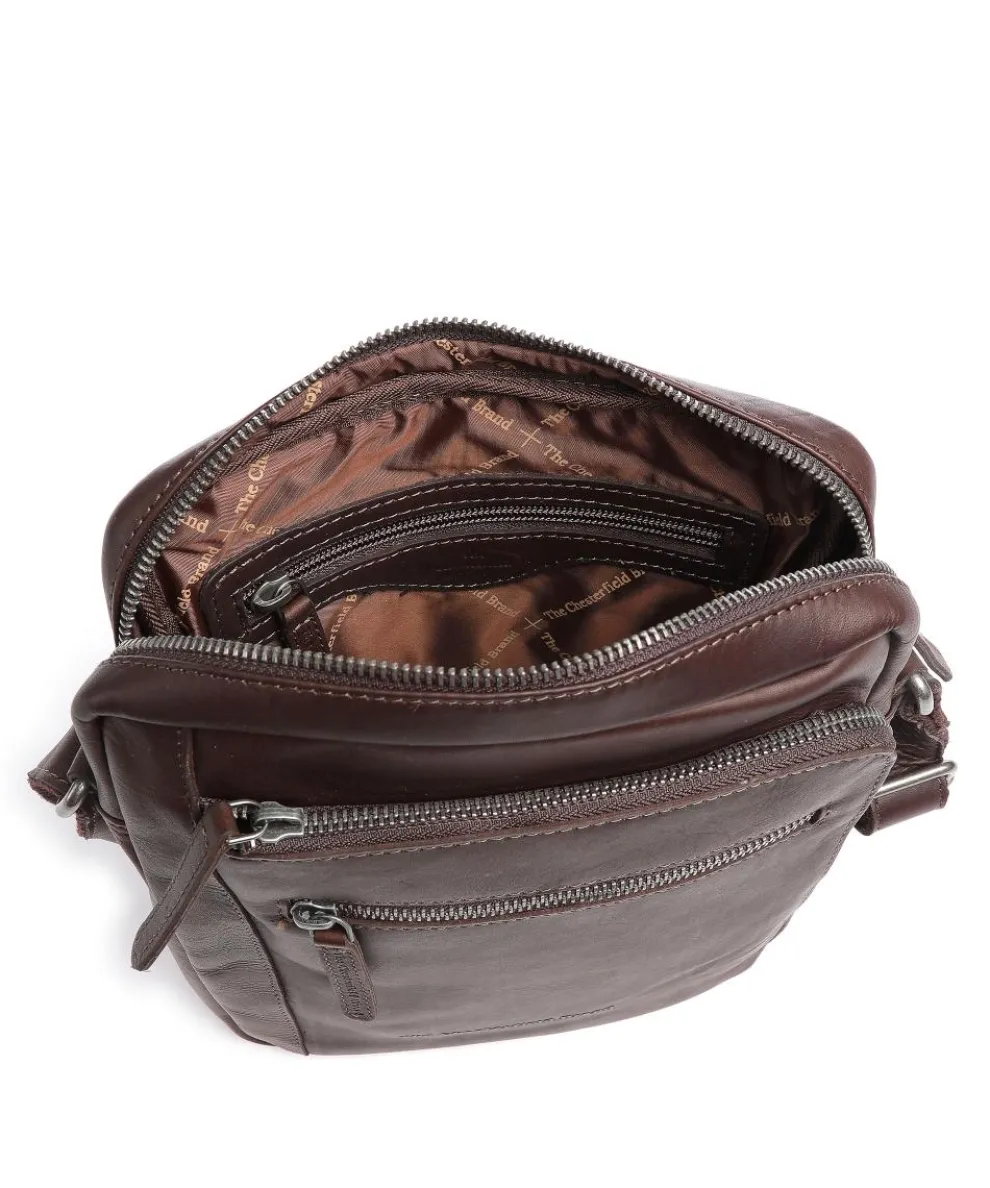 Dessau Crossbody bag pull-up cow leather dark brown