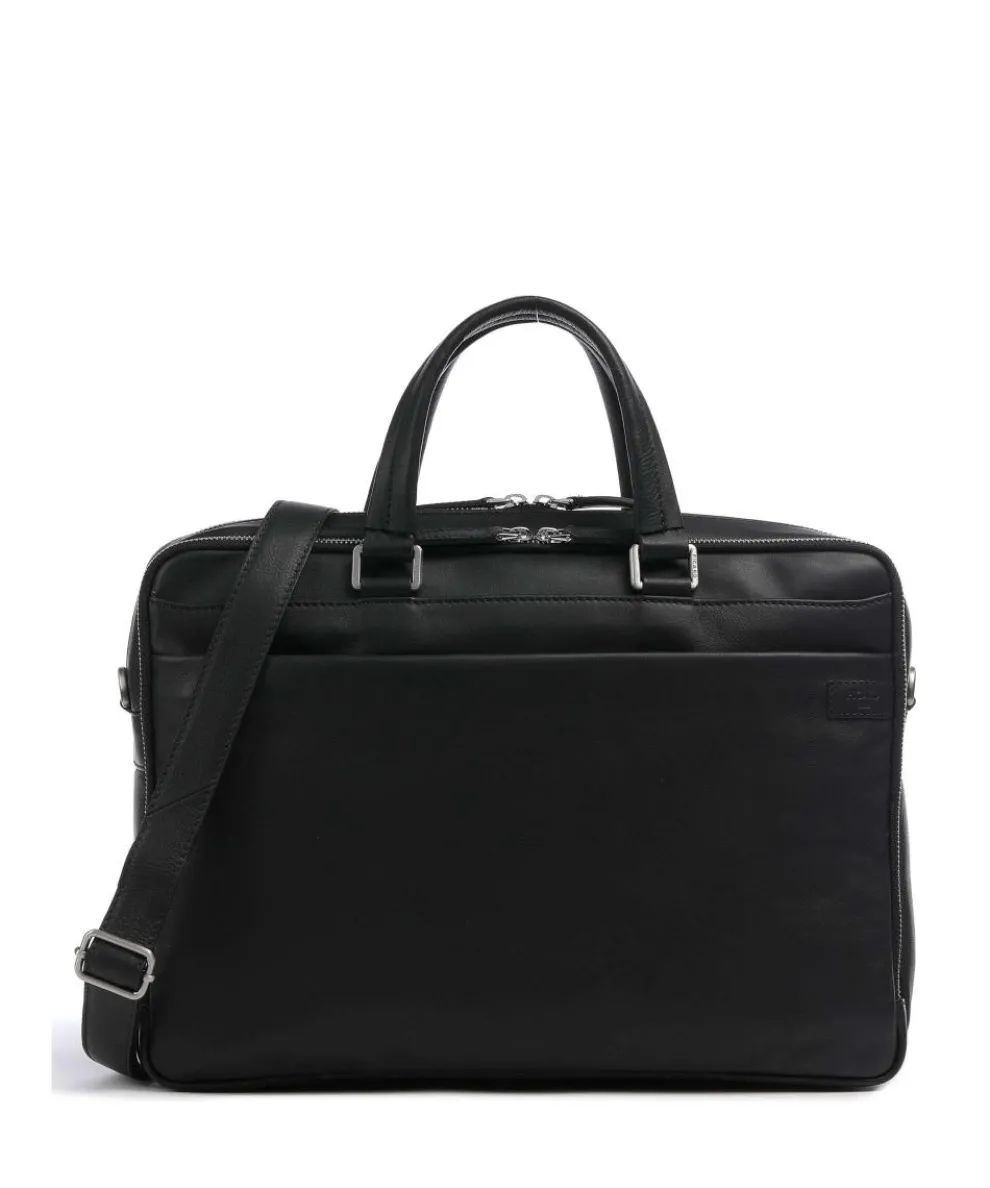 Relaxed Briefcase 15.6″ cow leather black