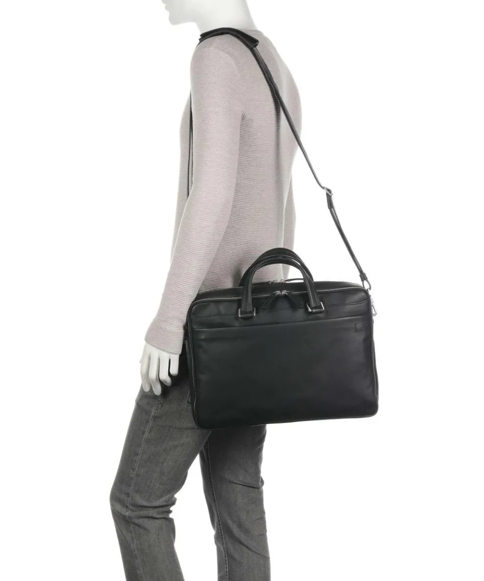 Relaxed Briefcase 15.6″ cow leather black