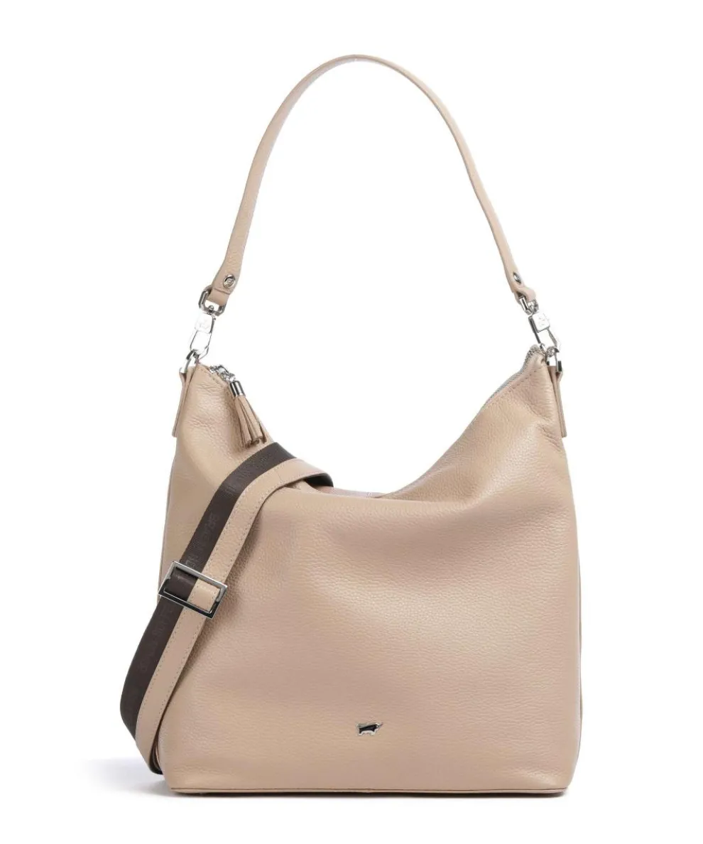 Hanna Hobo bag grained cow leather beige