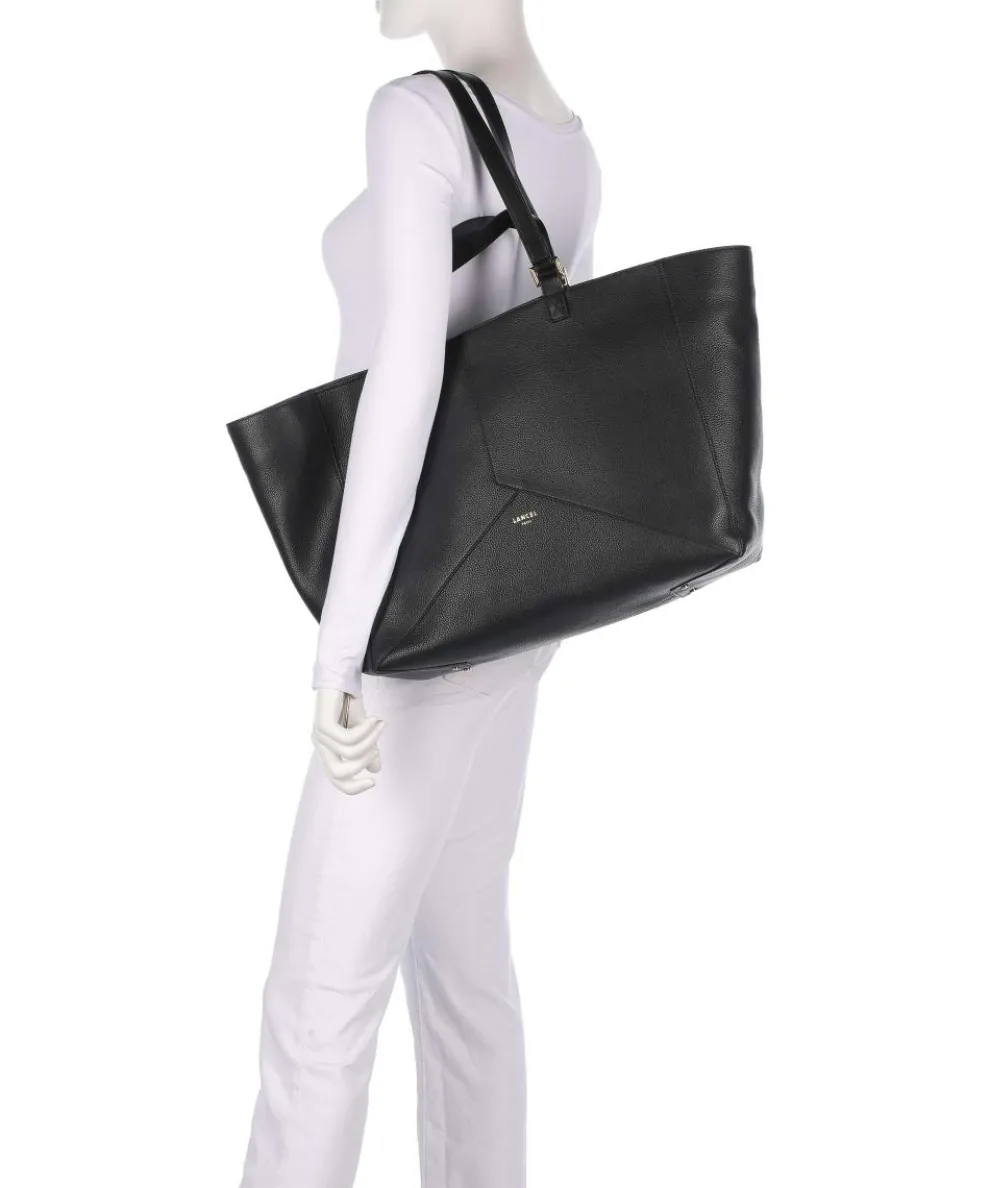 Enveloppe L Tote bag 15″ grained cow leather black