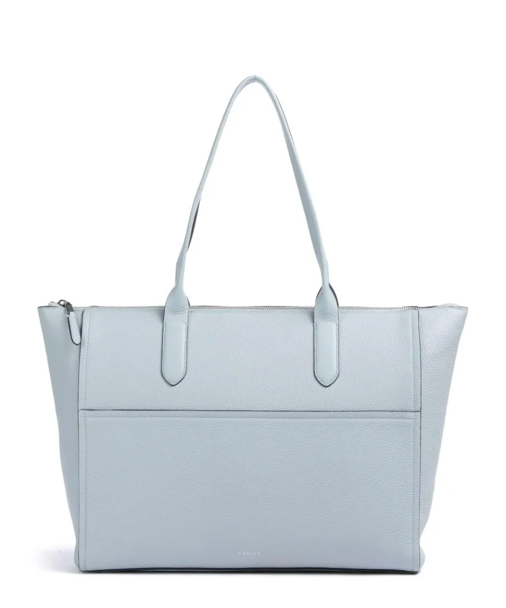 Oak Street Tote bag grained cow leather light blue