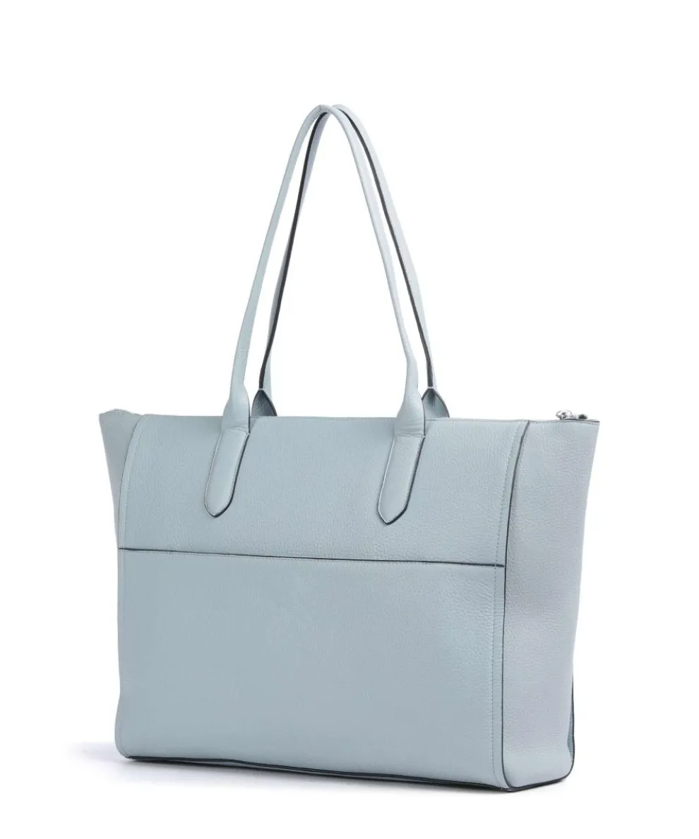 Oak Street Tote bag grained cow leather light blue