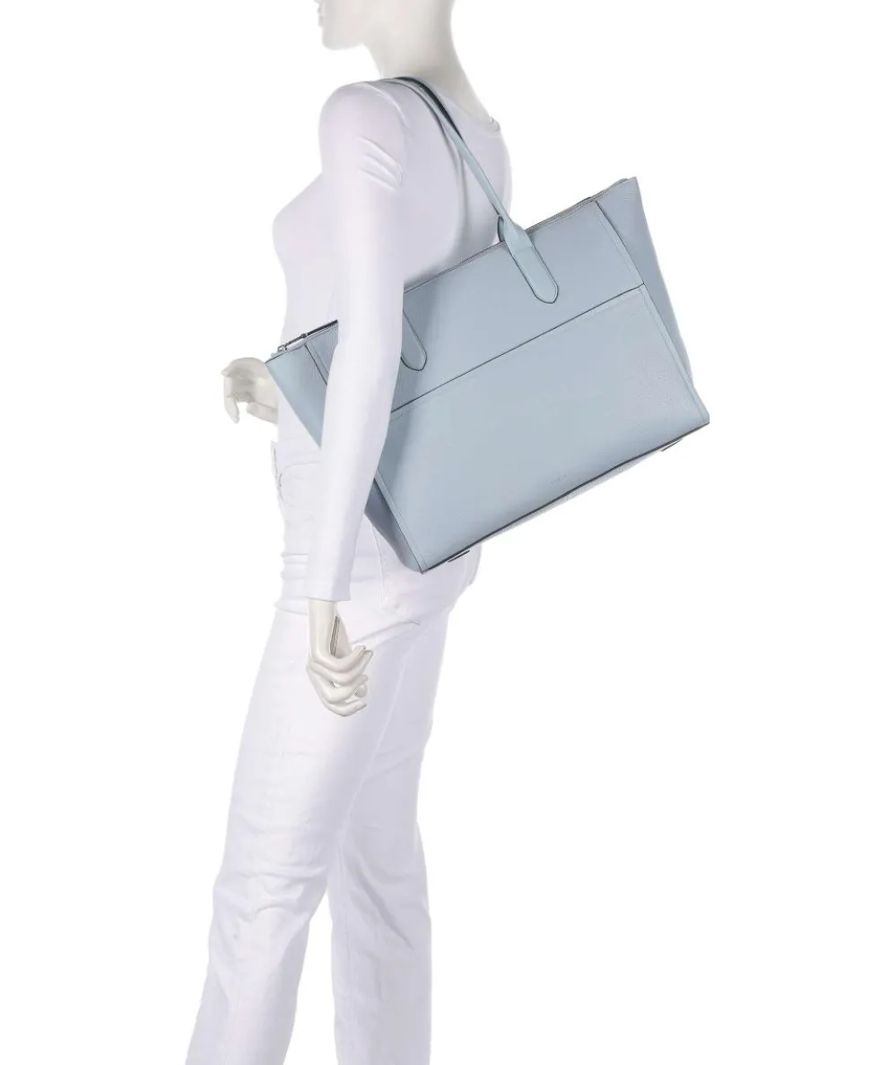 Oak Street Tote bag grained cow leather light blue