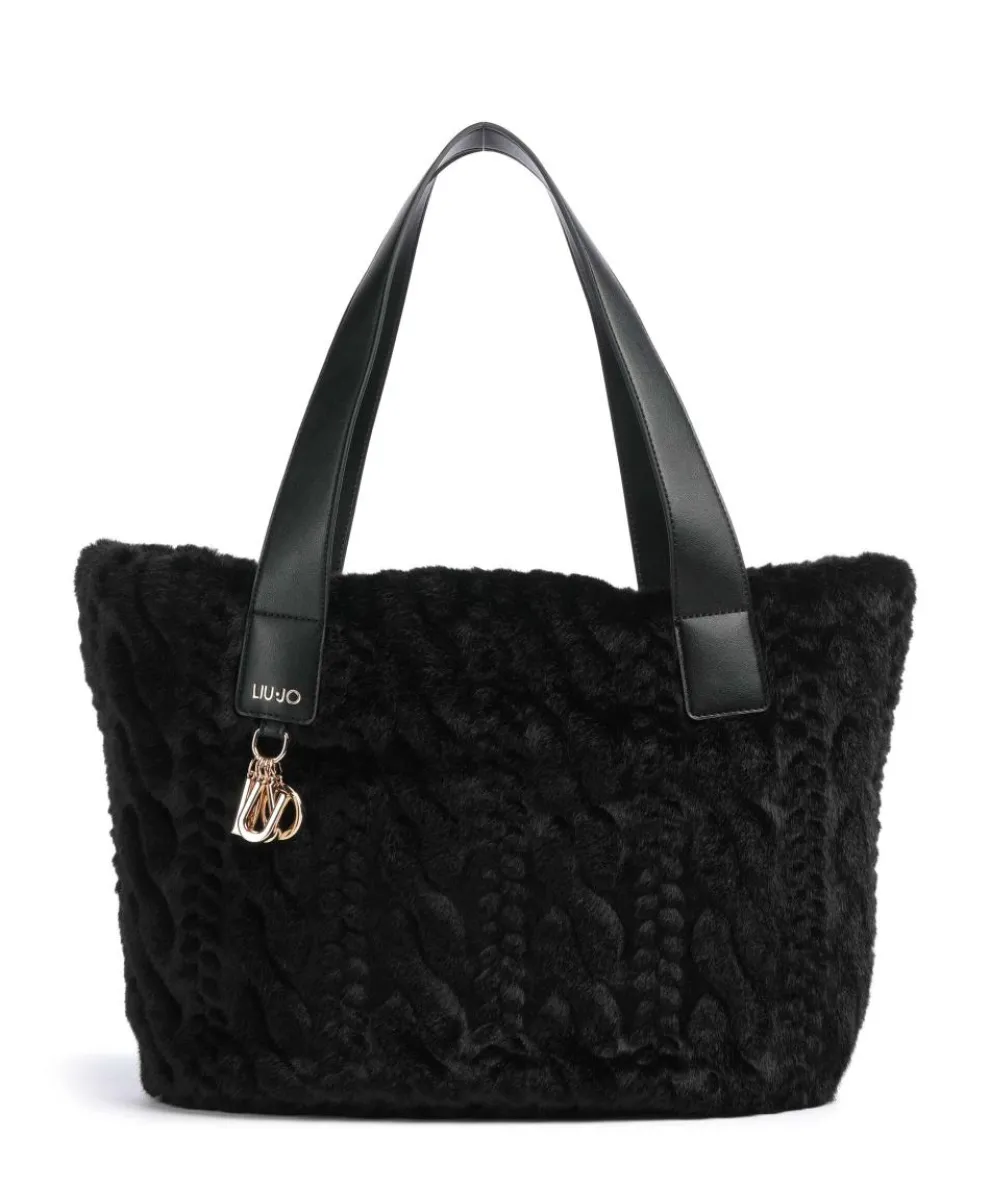 Verry L Tote bag faux fur black
