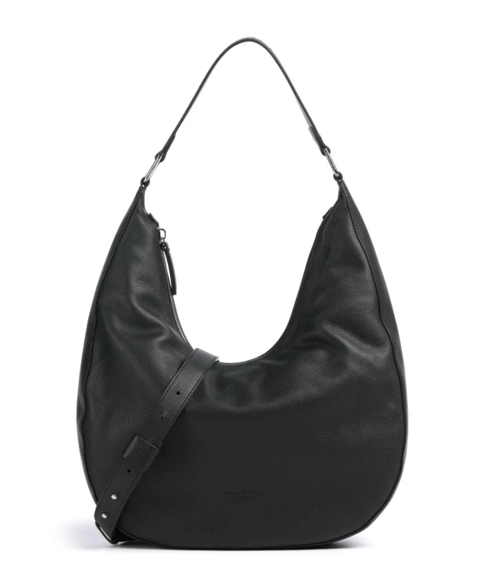 Mita M Hobo bag grained cow leather black
