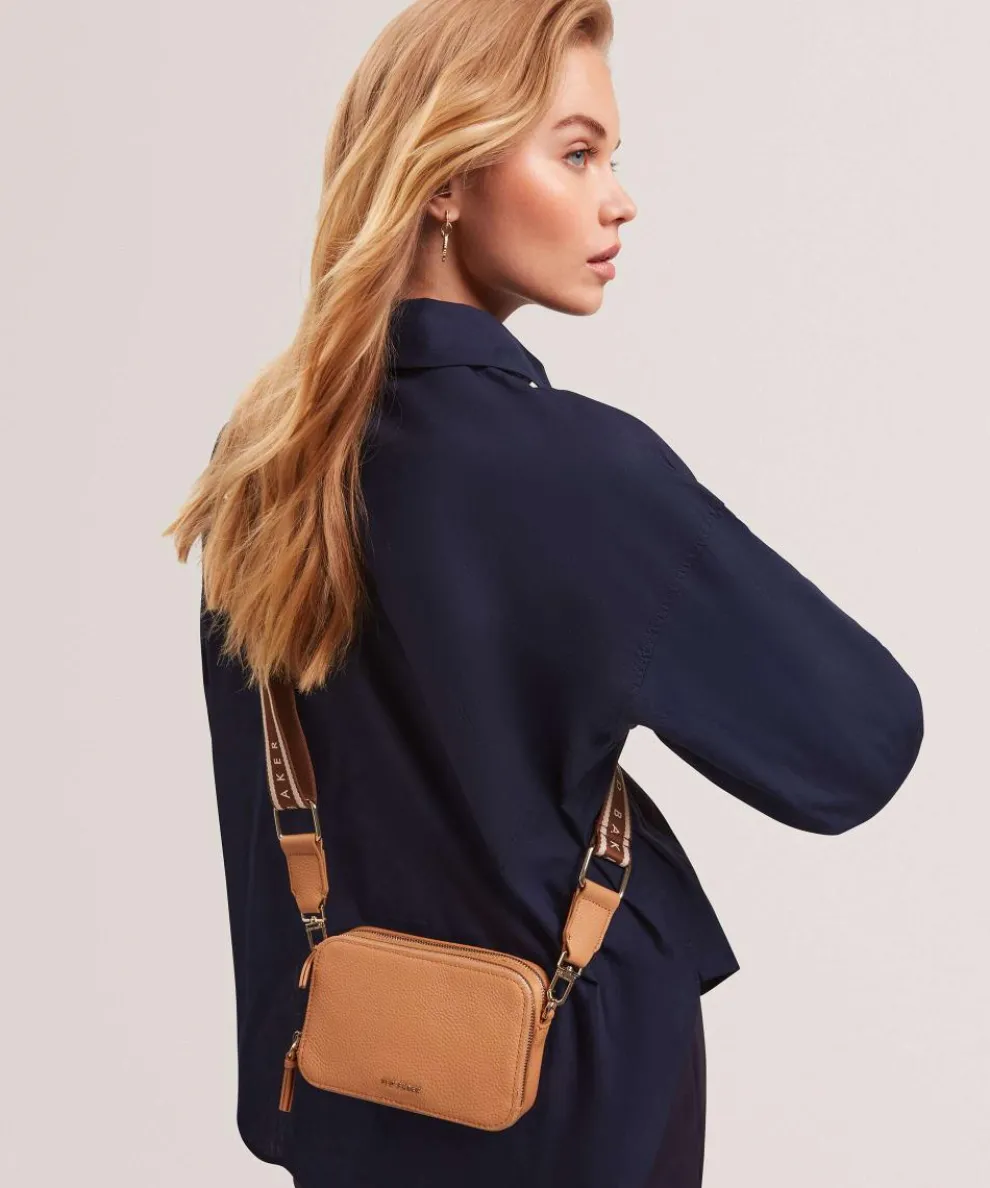 Stunna Crossbody bag grained cow leather light brown