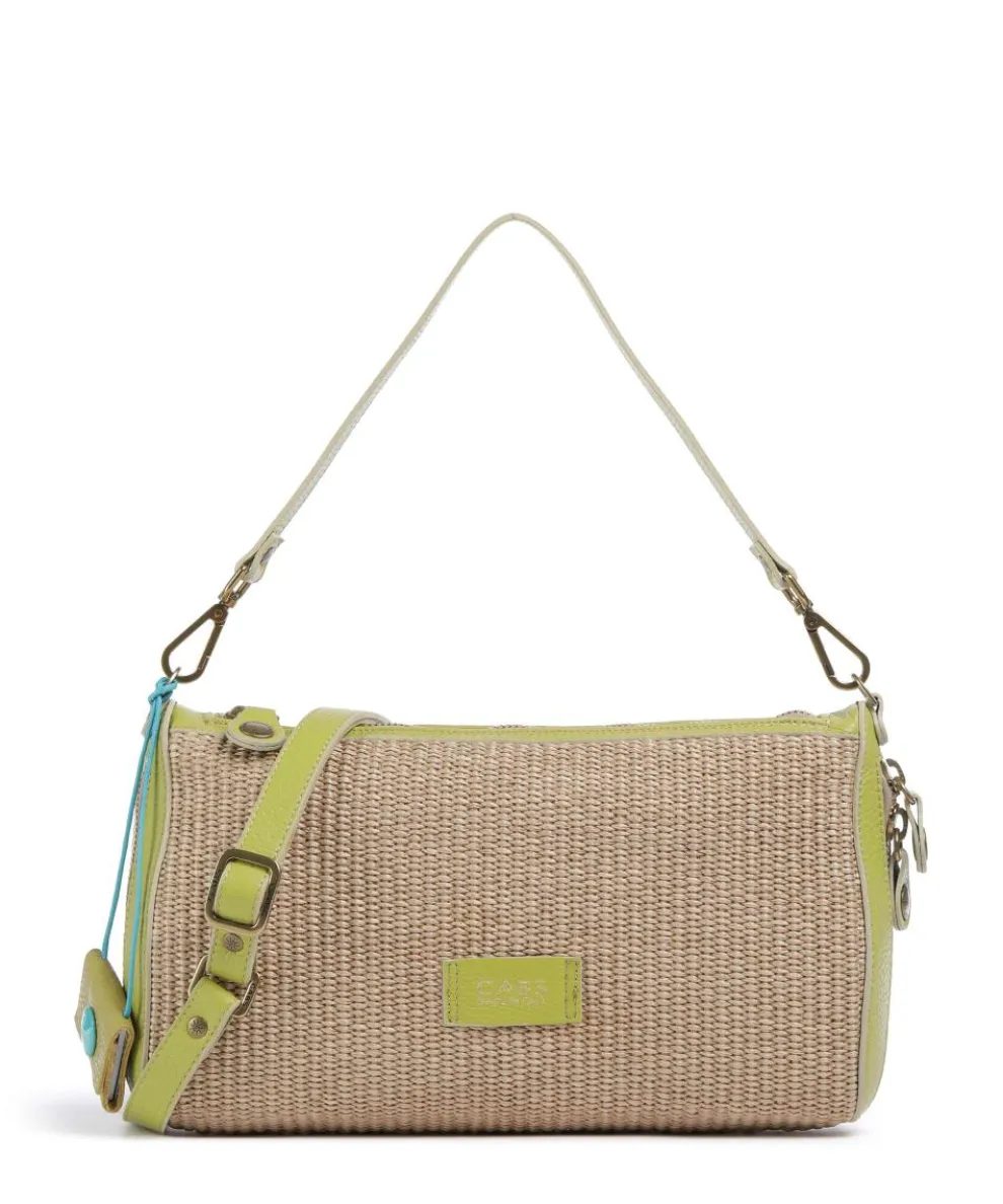 Oceania Pepita Shoulder bag bast, grained calfskin beige/green