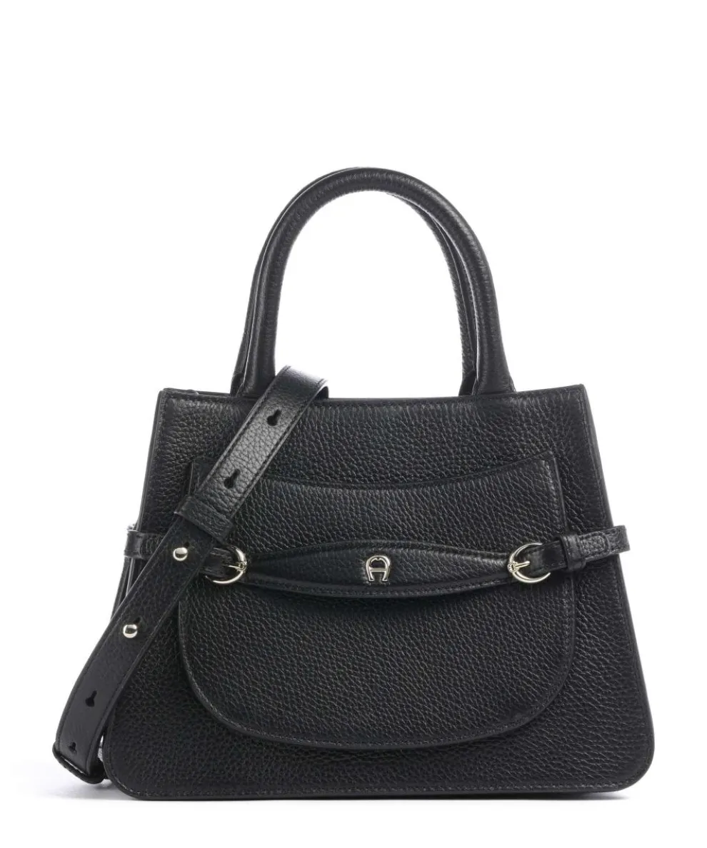 Cavallo M Handbag grained cow leather black