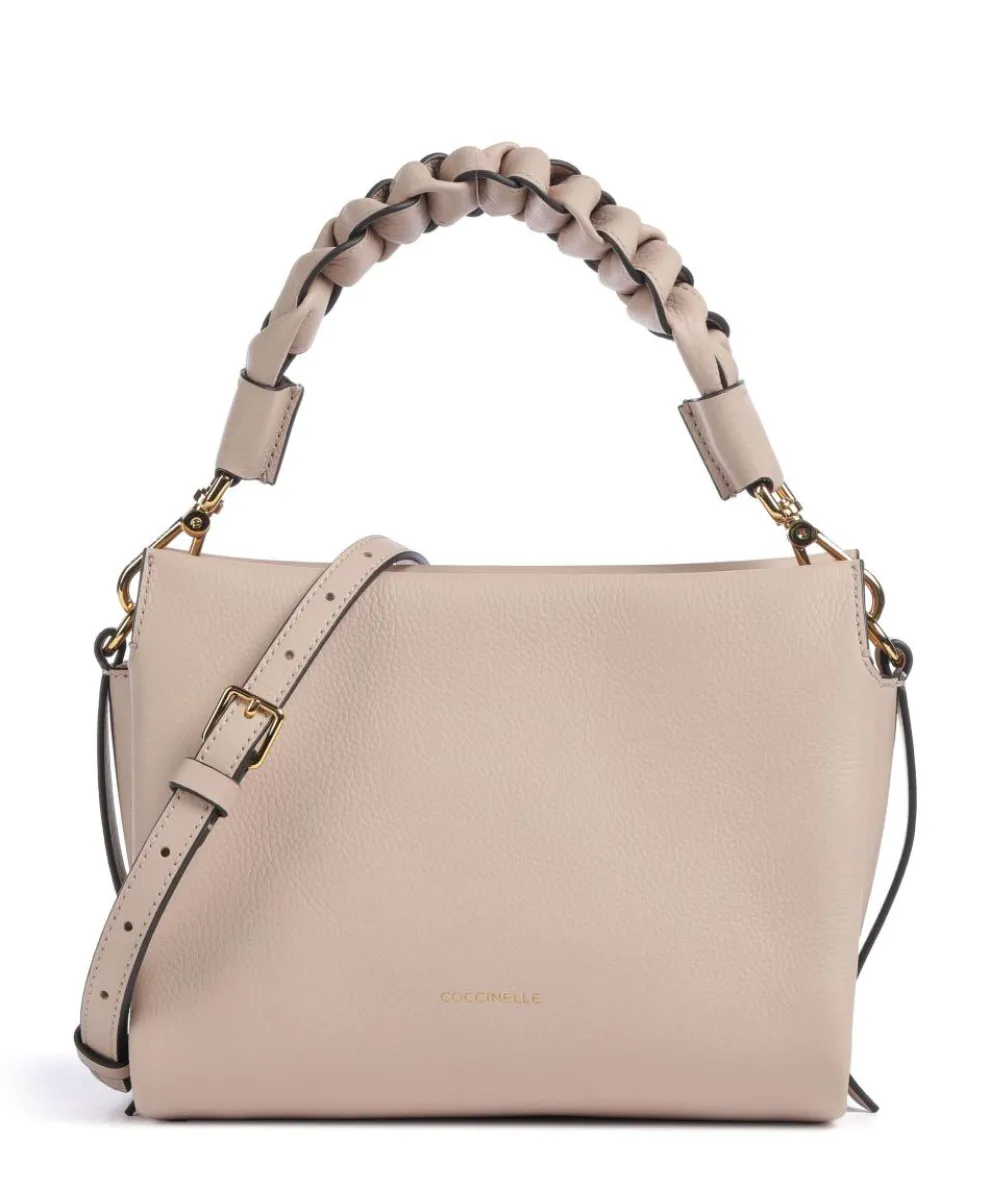 Boheme Grana Double Handbag grained leather nude