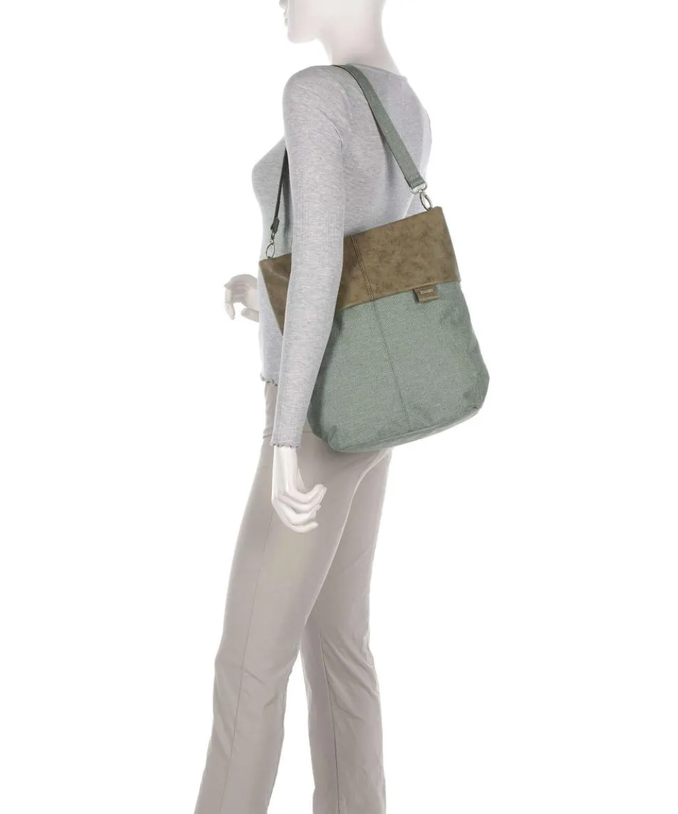 Olli OT12 Hobo bag polyester, imitation leather greygreen