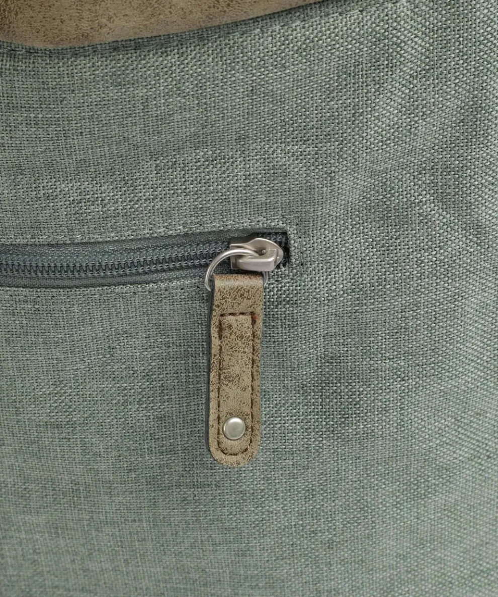 Olli OT12 Hobo bag polyester, imitation leather greygreen