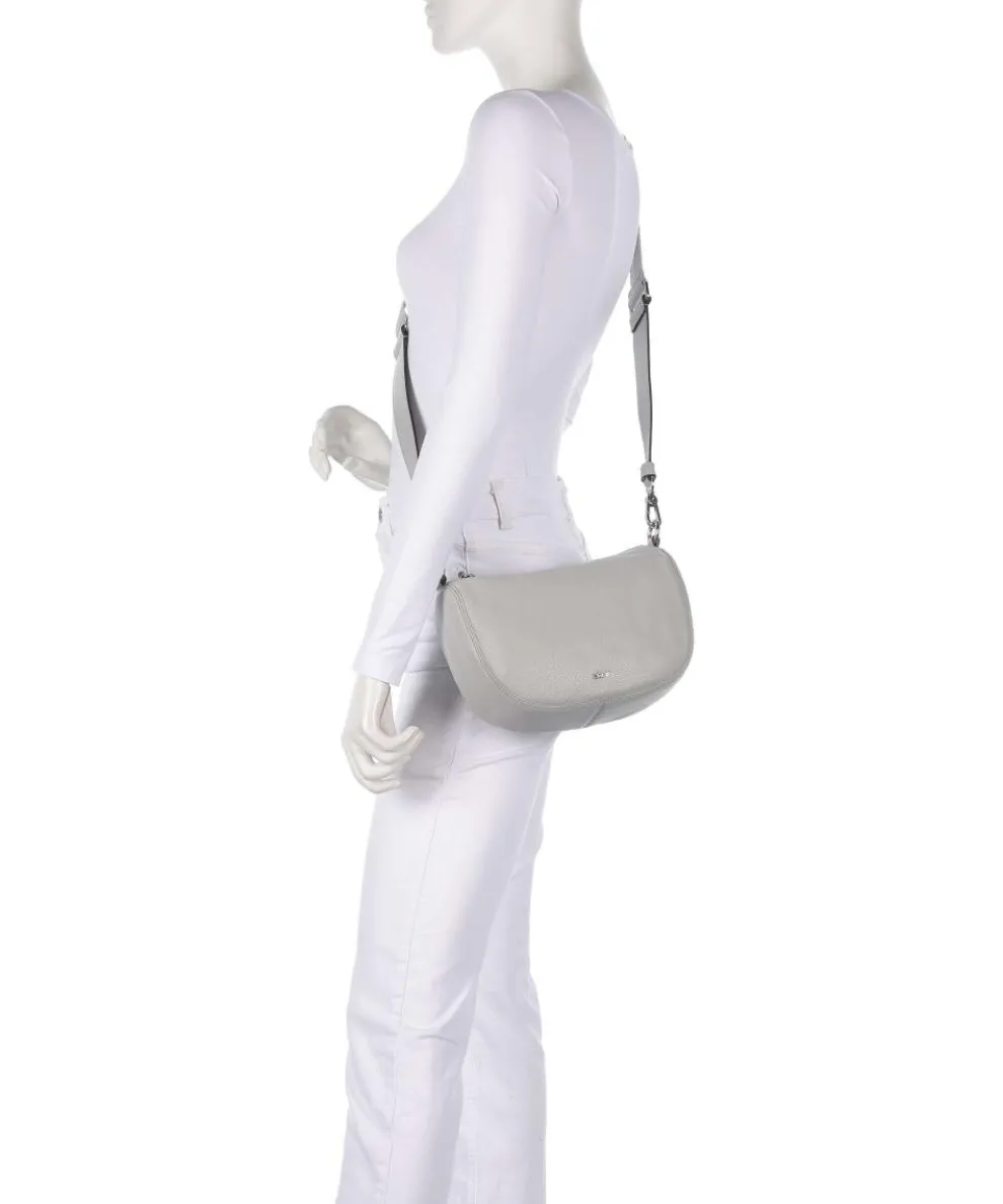 Dalia Mina Crossbody bag grained cow leather light grey