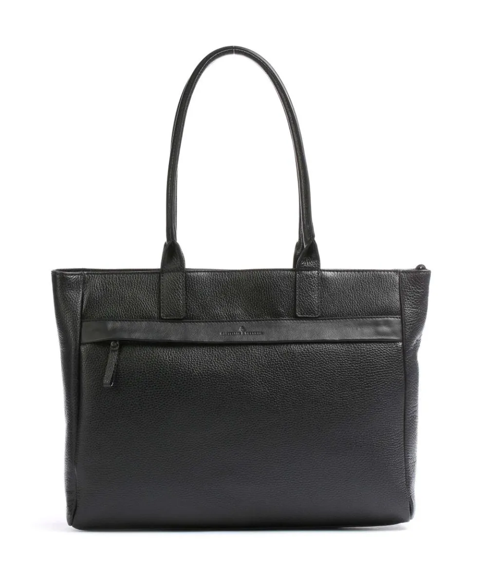 Onyx Anna Tote bag 15″ grained leather black