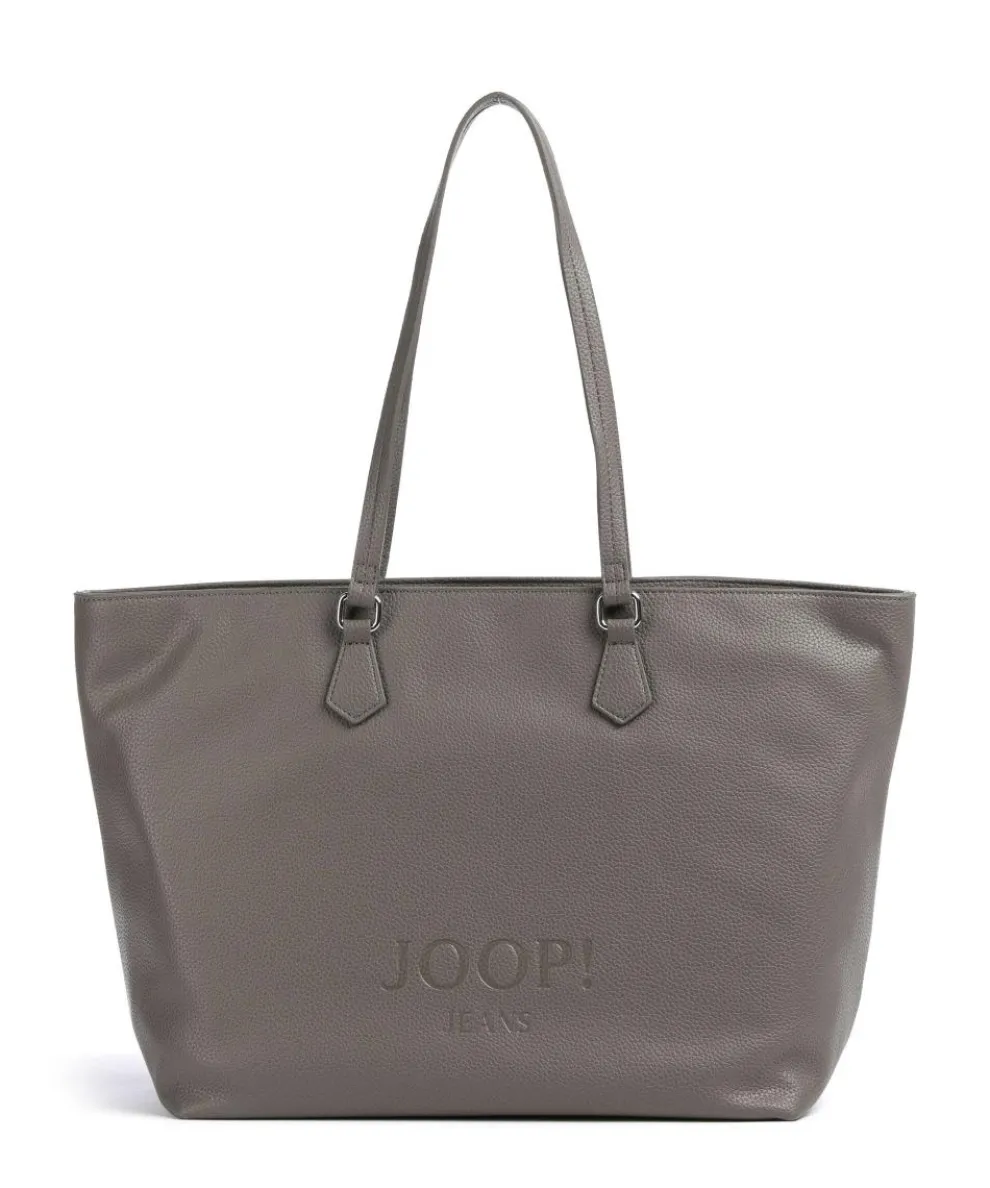 Jeans Lettera 1.0 Lara Tote bag grained leather dark grey