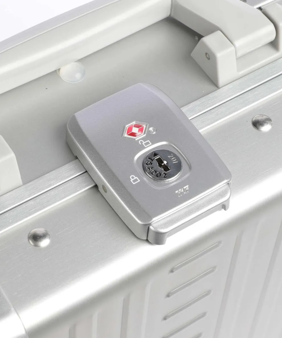 14 vertical Briefcase aluminum silver