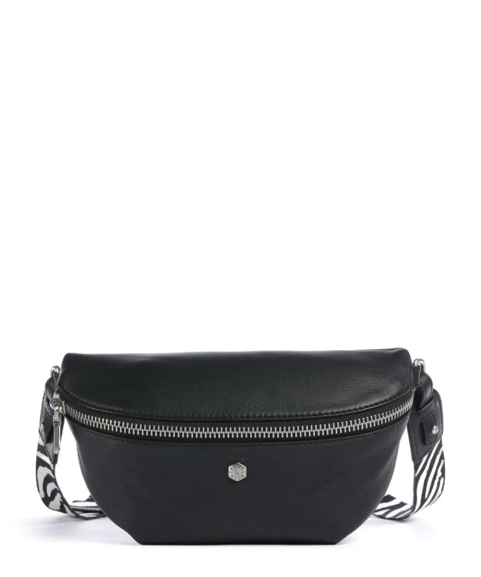 Osaka Fanny pack grained cow leather black
