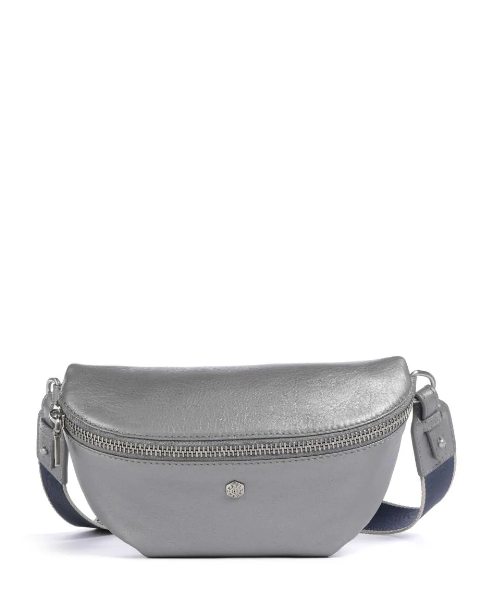Osaka Fanny pack grained cow leather silver
