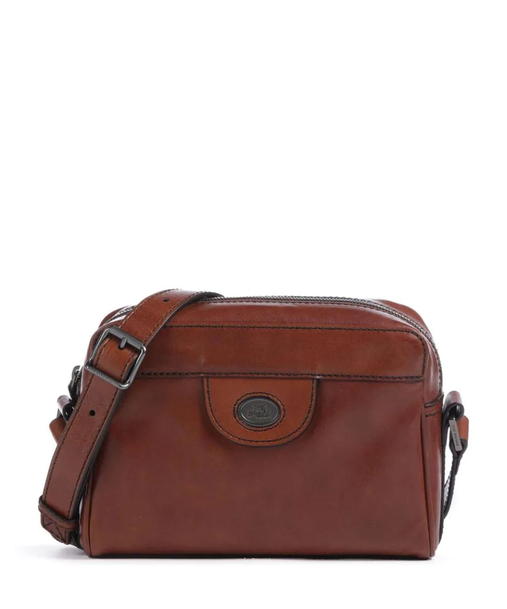 Fabio Crossbody bag fine grain cow leather brown