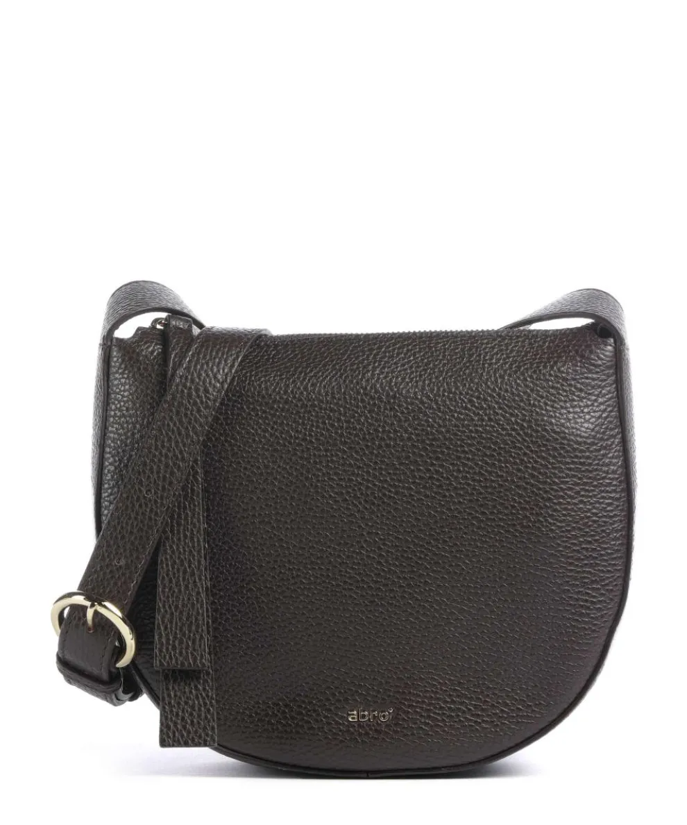 Adria Lulu Crossbody bag grained leather dark brown