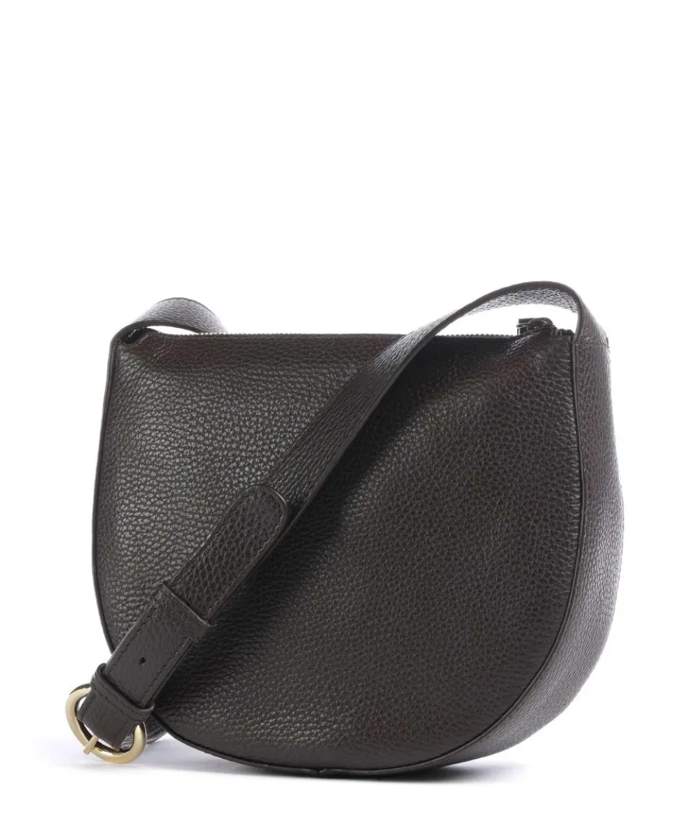 Adria Lulu Crossbody bag grained leather dark brown