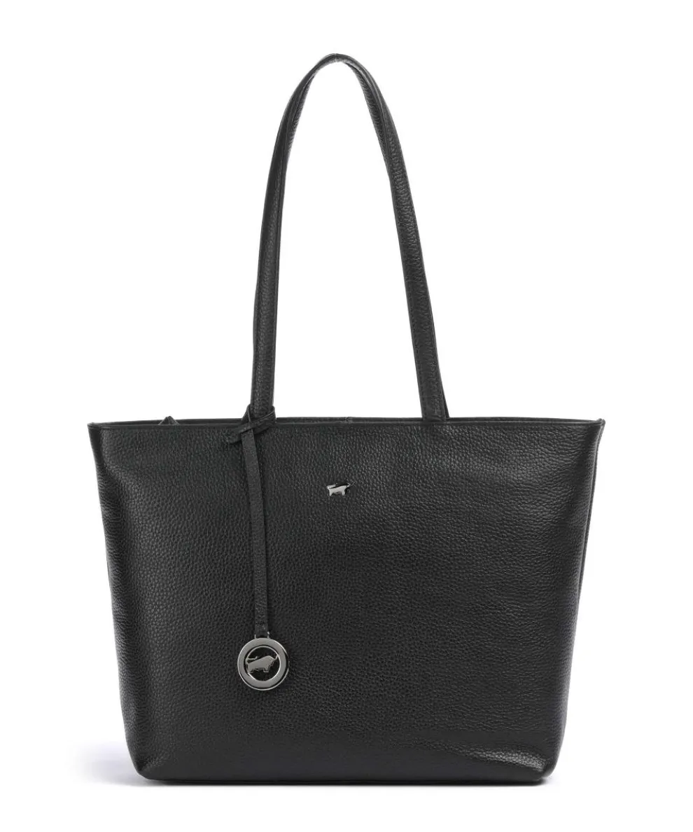 Hanna Tote bag grained leather black