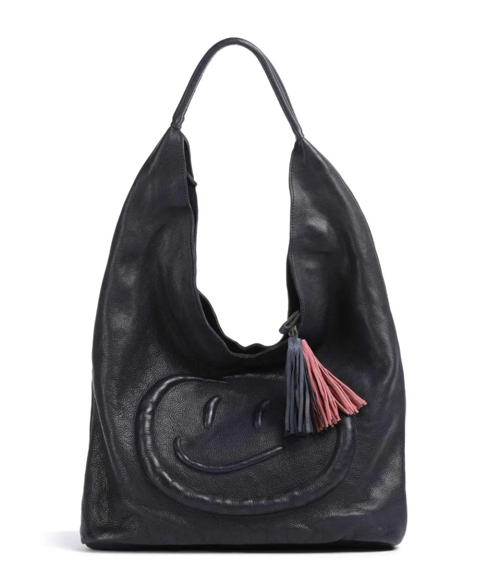 Lachnerstrasse 5 Tote bag grained cow leather navy