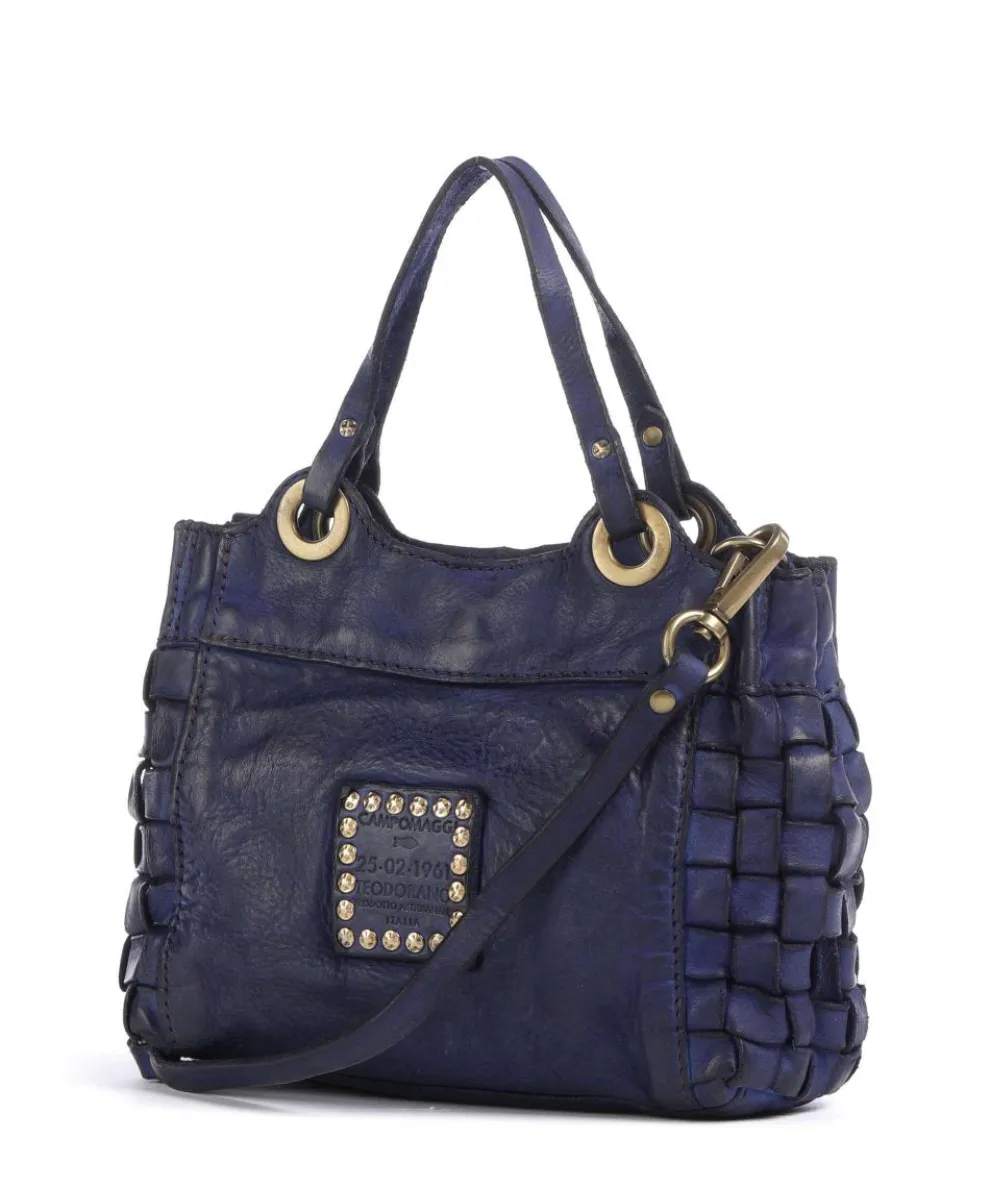 Crossbody bag fine grain cow leather dark blue