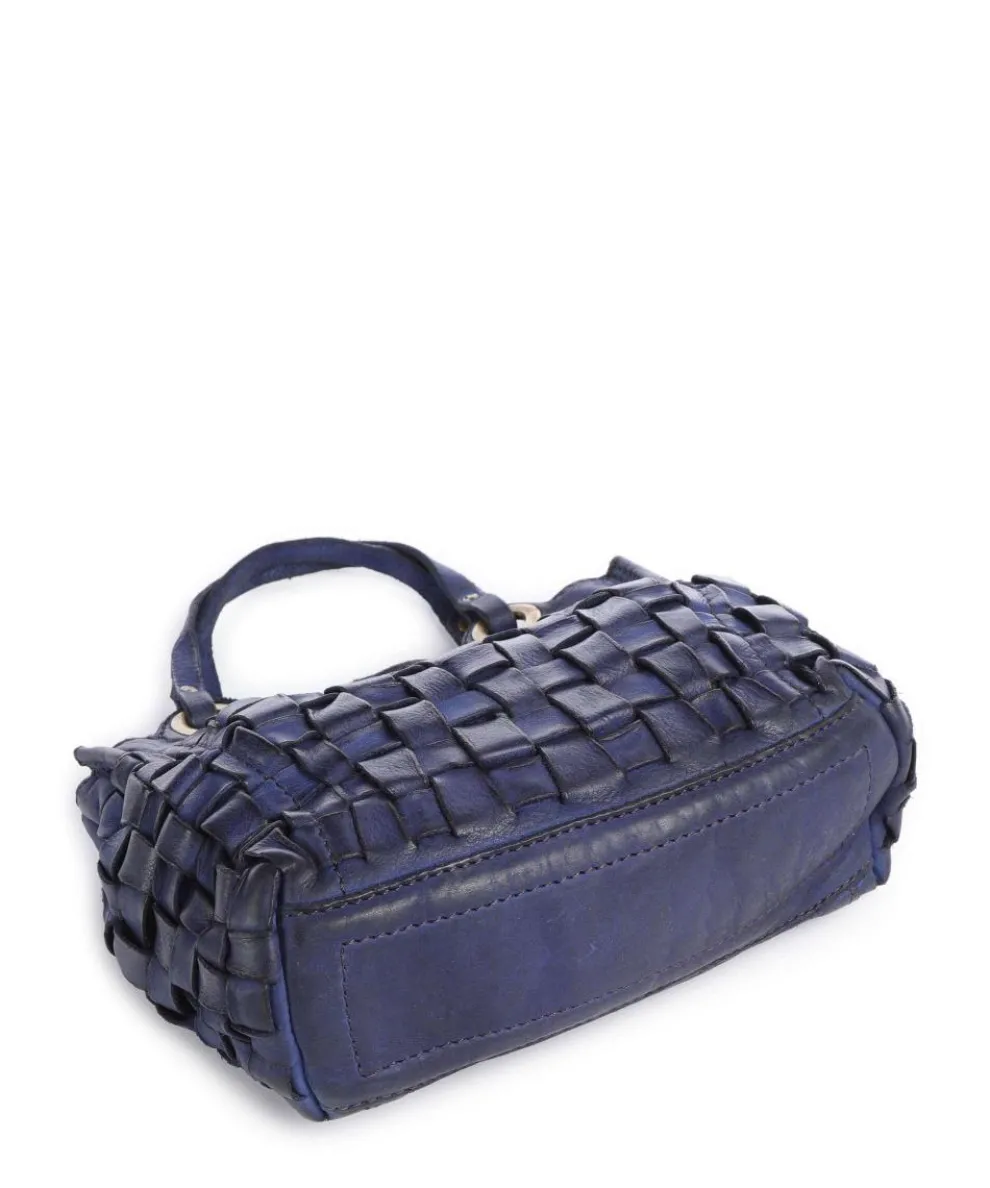 Crossbody bag fine grain cow leather dark blue
