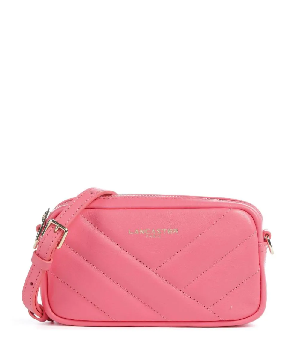 Soft Matelassé Crossbody bag soft cow leather pink