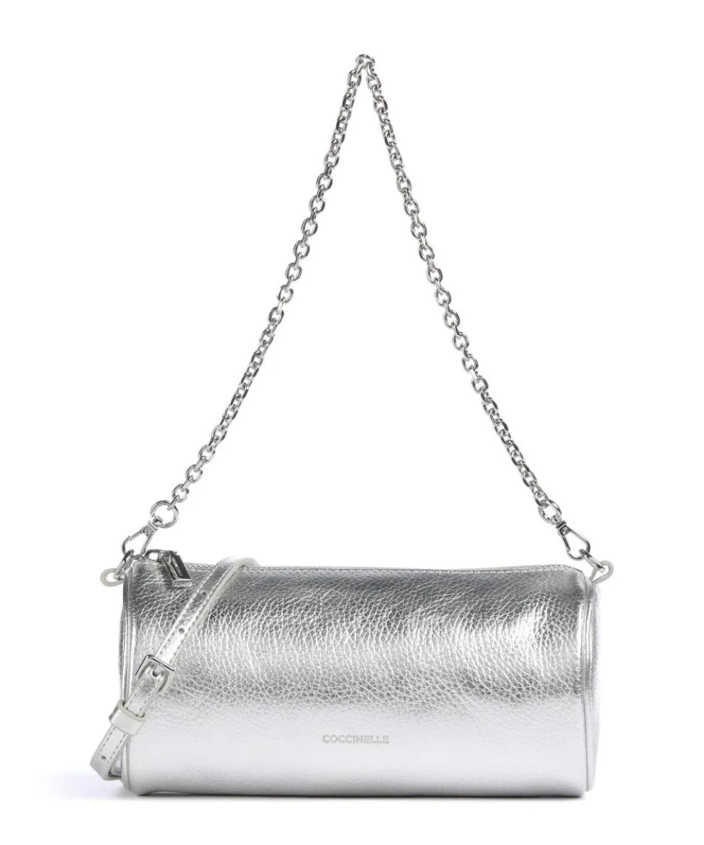 Aura Shoulder bag leather silver