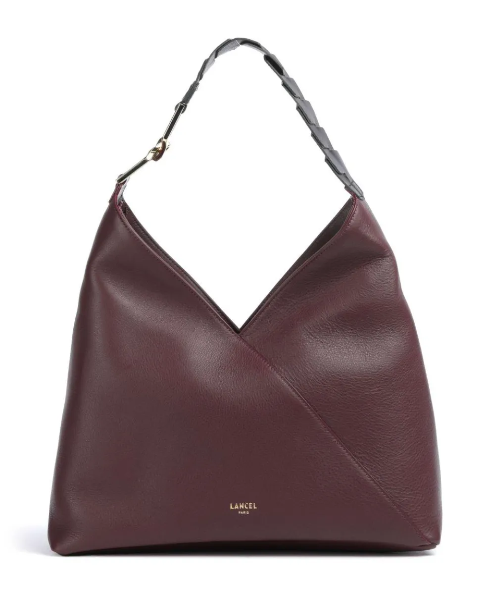 Pagode L Hobo bag grained cow leather berry
