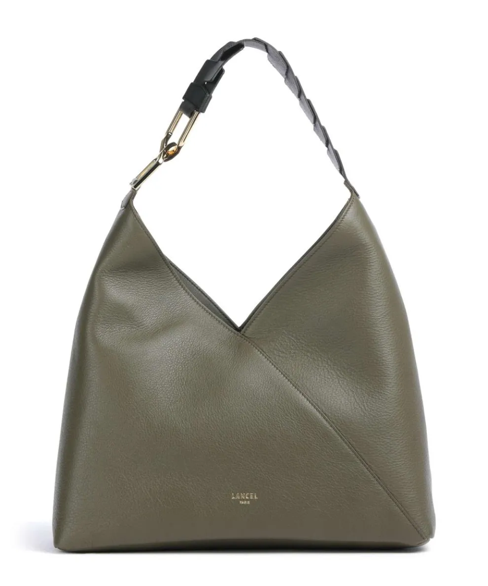 Pagode L Hobo bag grained cow leather khaki