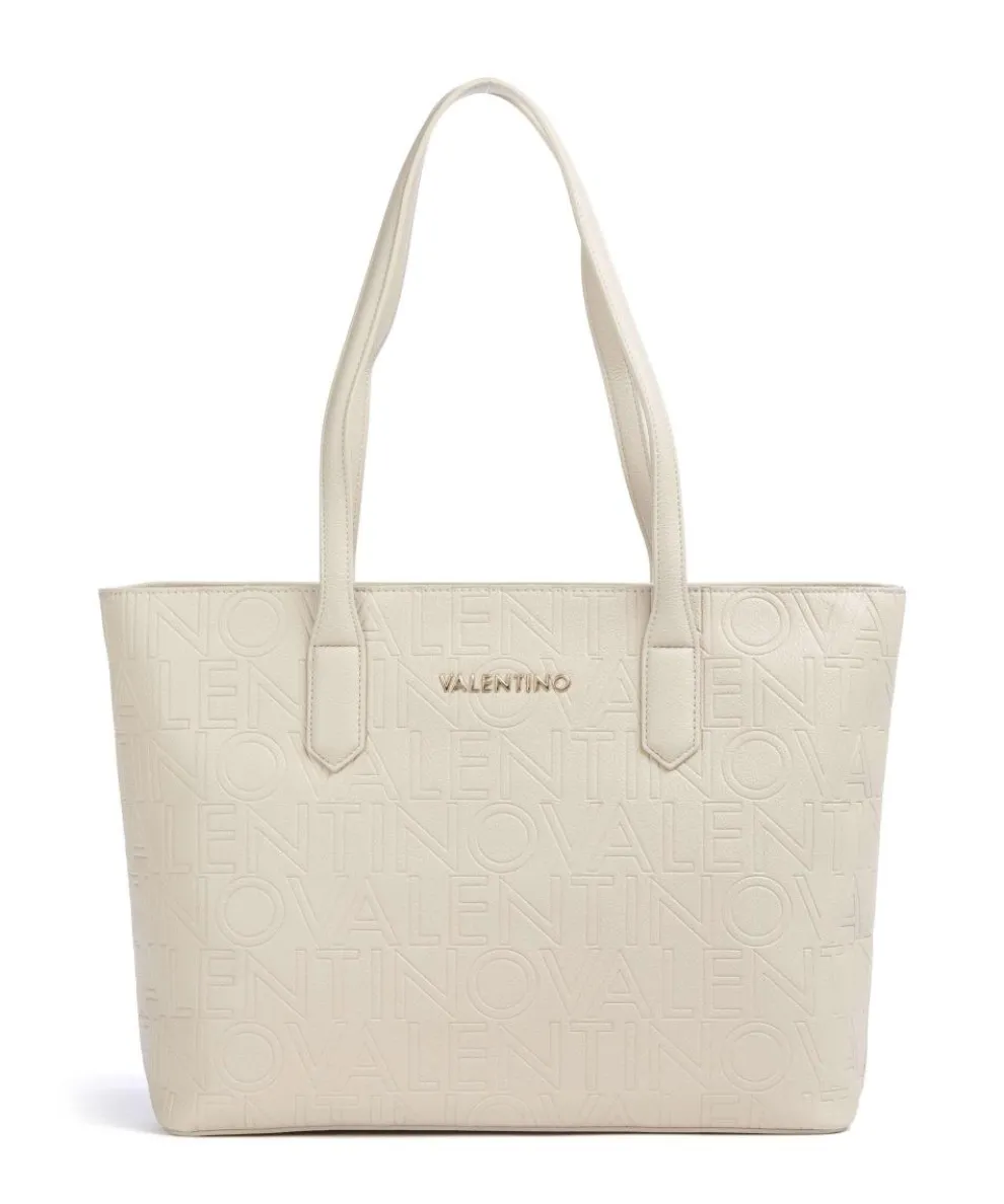 Pansy Tote bag imitation leather ivory